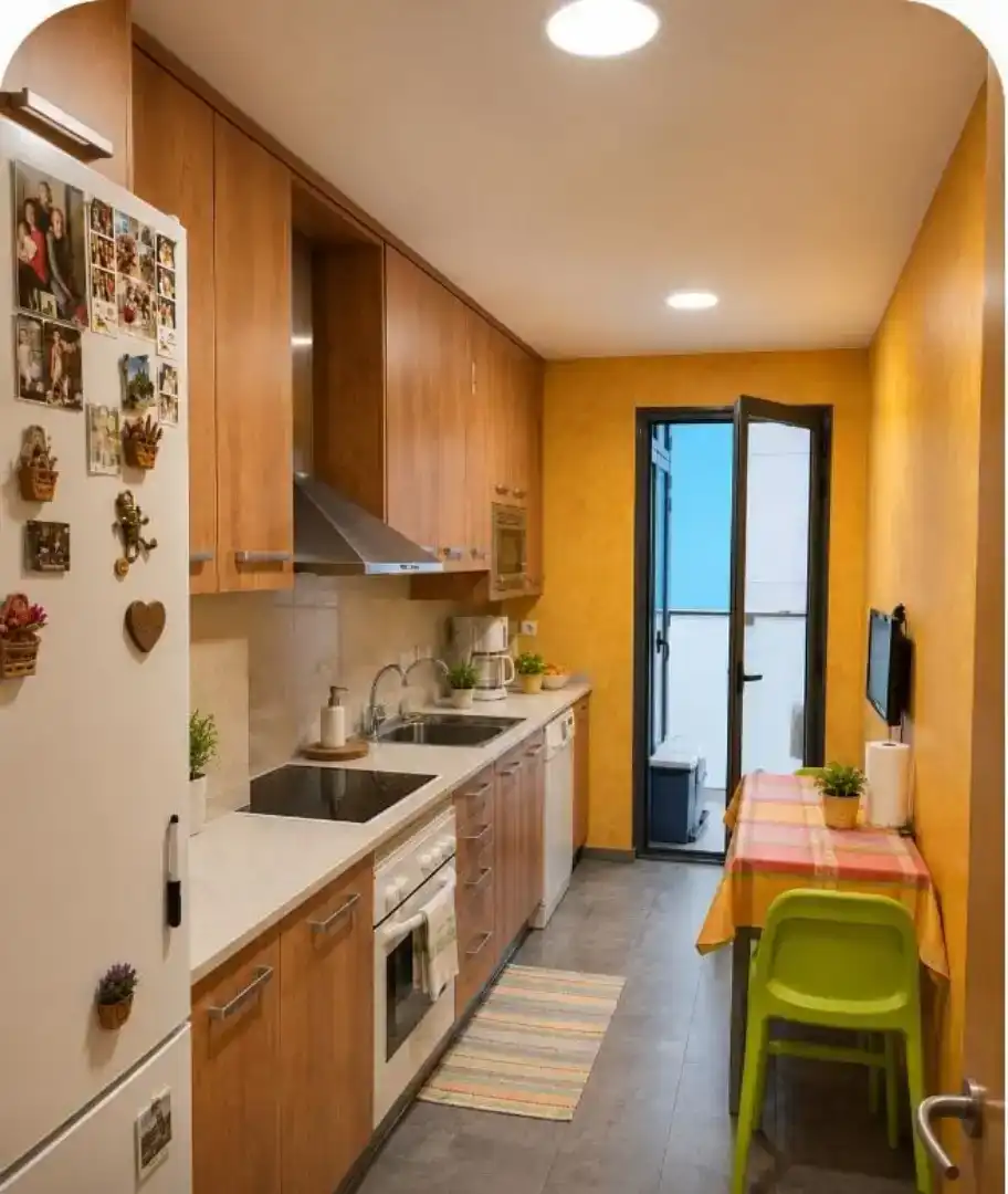 Kitchen of Flat for sale in Esplugues de Llobregat  with Air Conditioner and Terrace