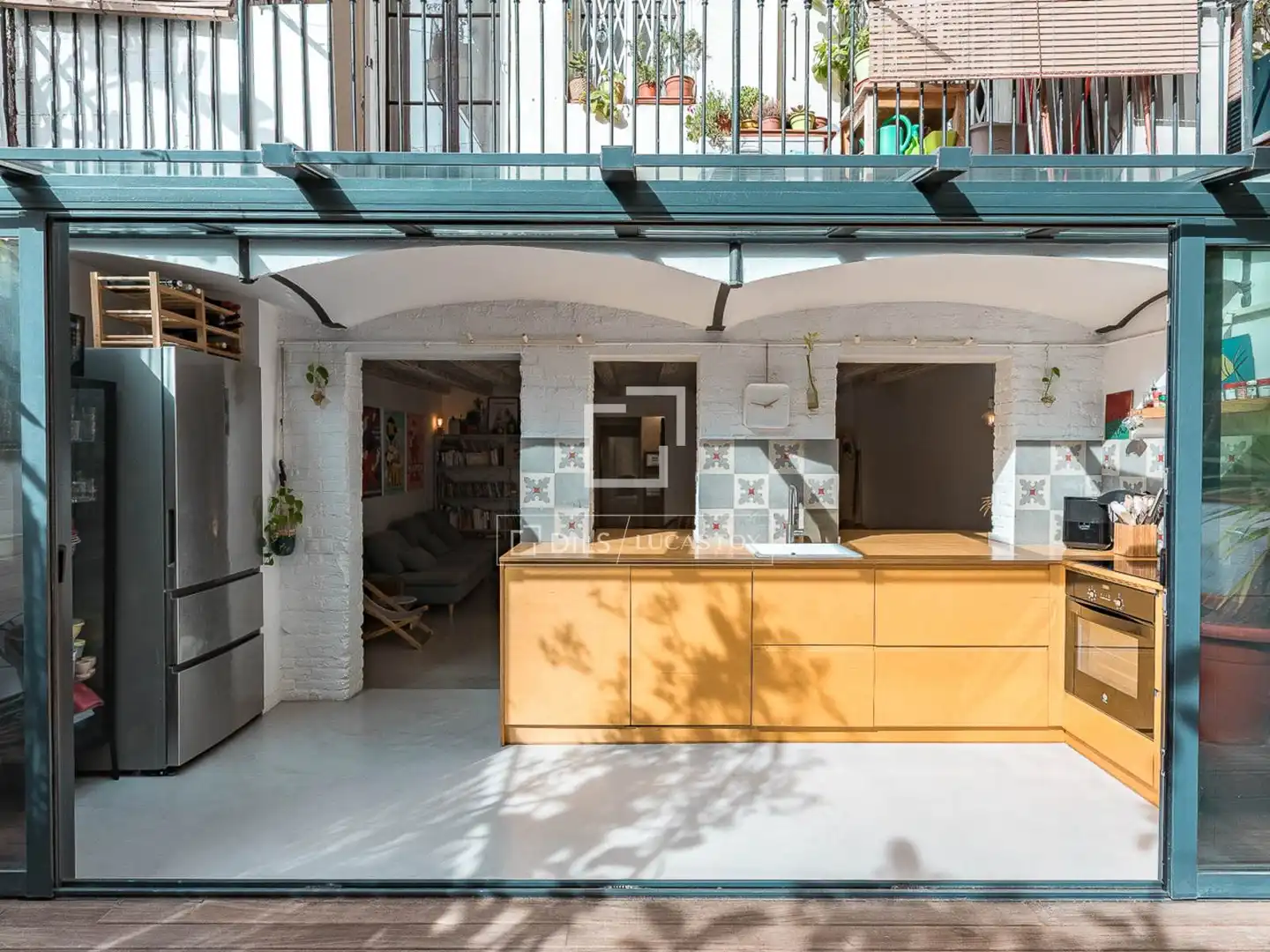 Küche von Wohnung zum Verkauf in Barcelona mit Klimaanlage, Heizung und Terrasse
