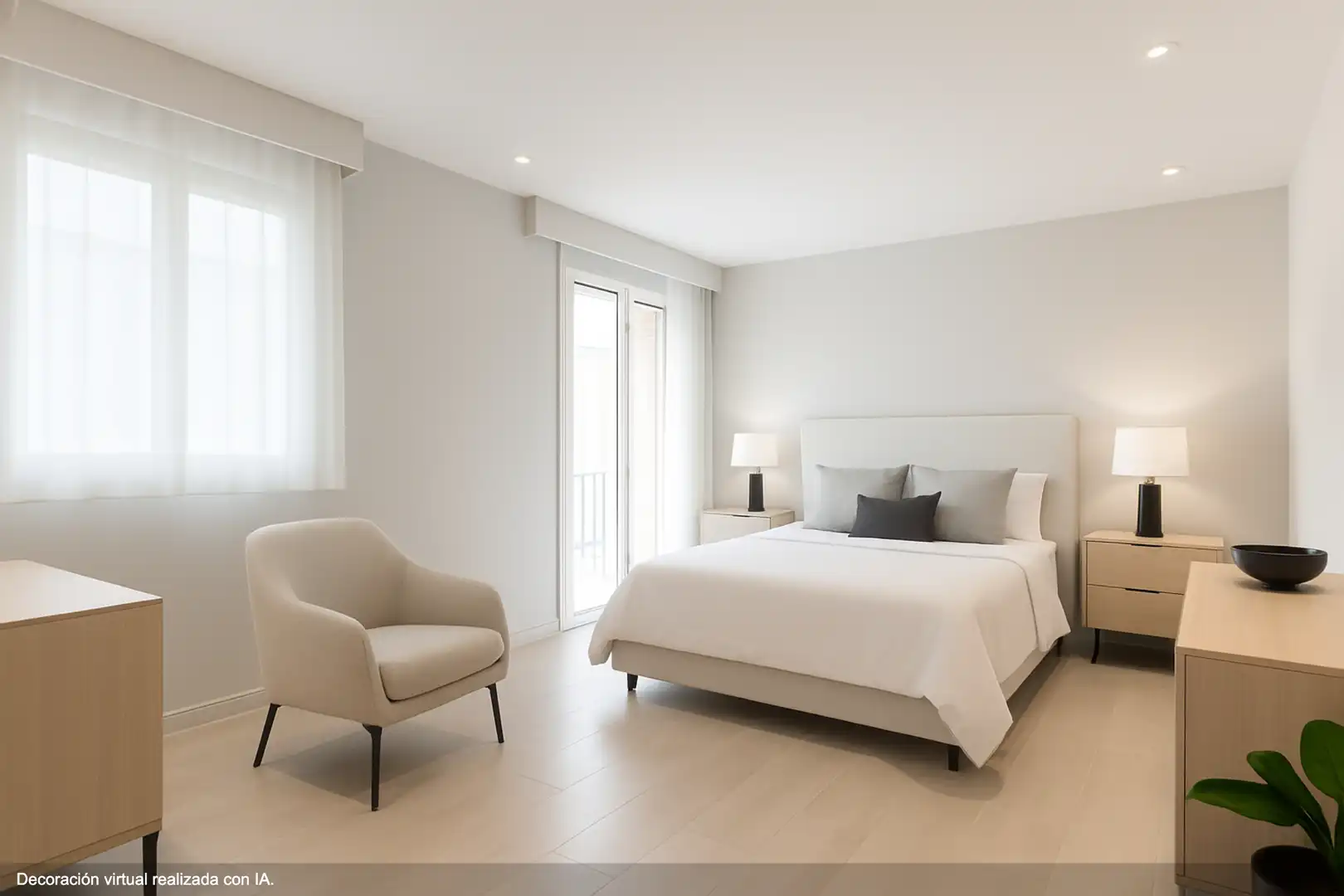 Schlafzimmer von Maisonette zum Verkauf in Sitges mit Klimaanlage, Heizung und Terrasse