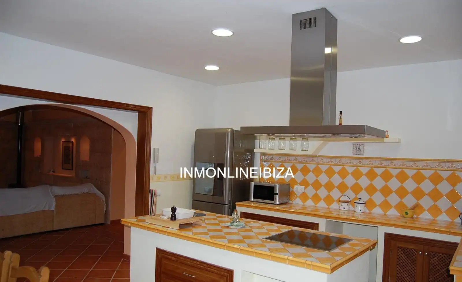 Cocina de Casa o chalet de alquiler en Sant Josep de sa Talaia con Jardín privado, Terraza y Piscina