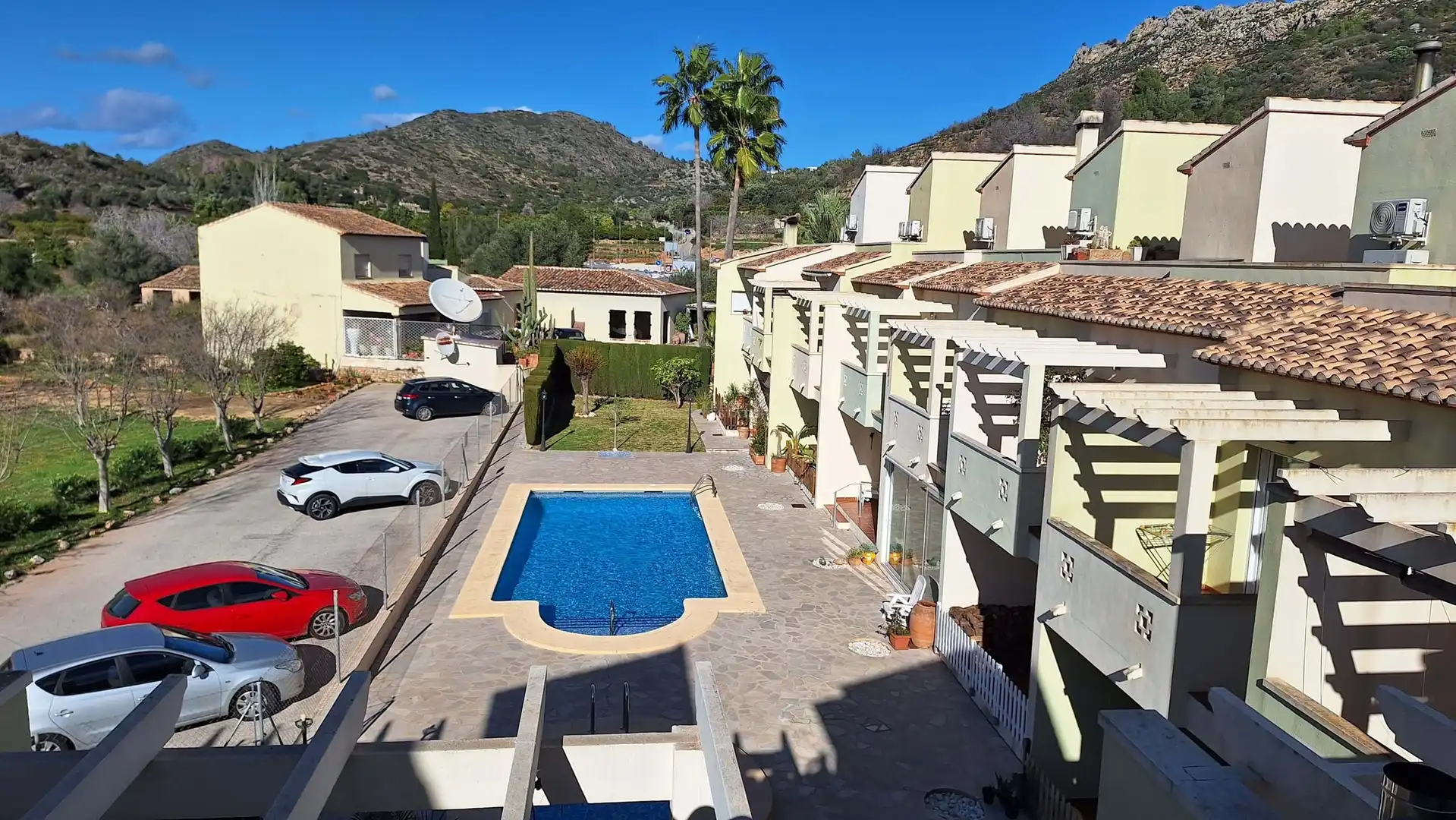 Exterior view of Detached homes for sale in El Ràfol d'Almúnia  with Air Conditioner, Terrace and Swimming Pool