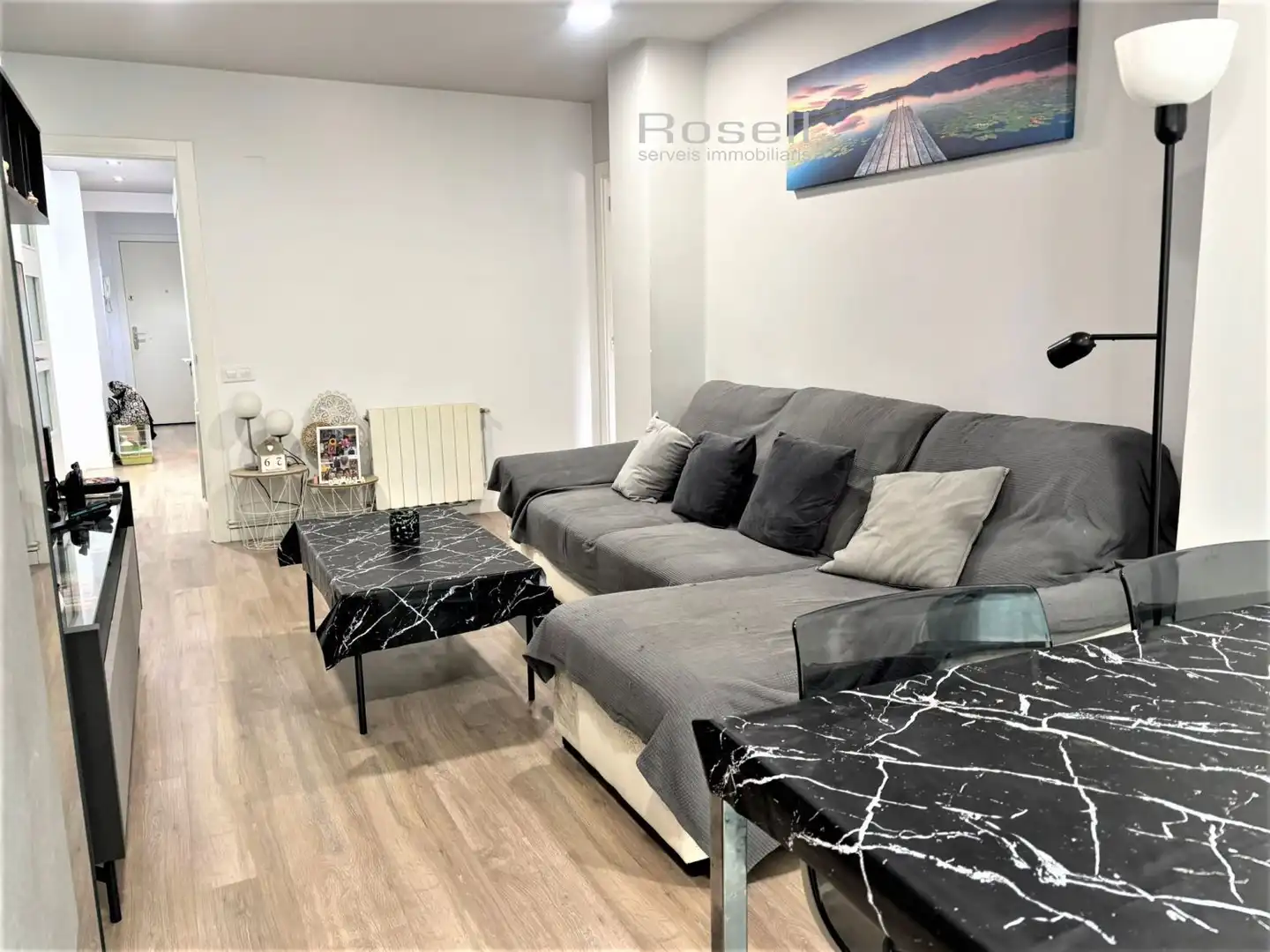 Sala de estar de Piso en venta en Terrassa con Calefacción, Parquet y Balcón