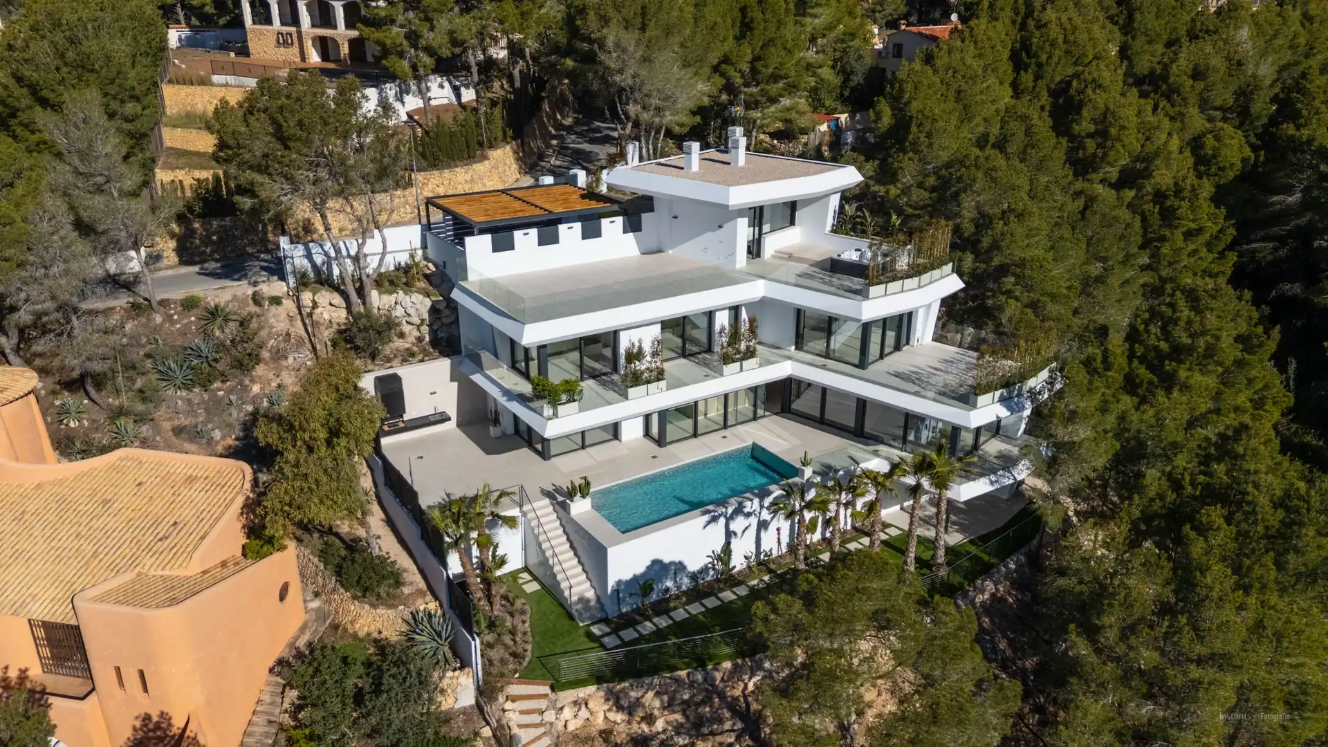Vista exterior de Casa o chalet en venta en Altea con Aire acondicionado, Jardín privado y Terraza