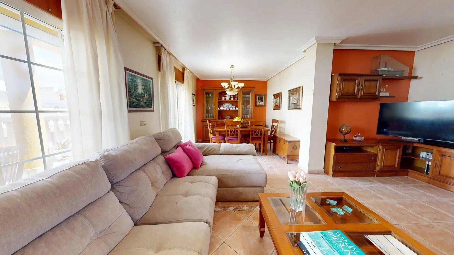 Sala d'estar de Àtic en venda en Pilar de la Horadada amb Aire condicionat i Terrassa