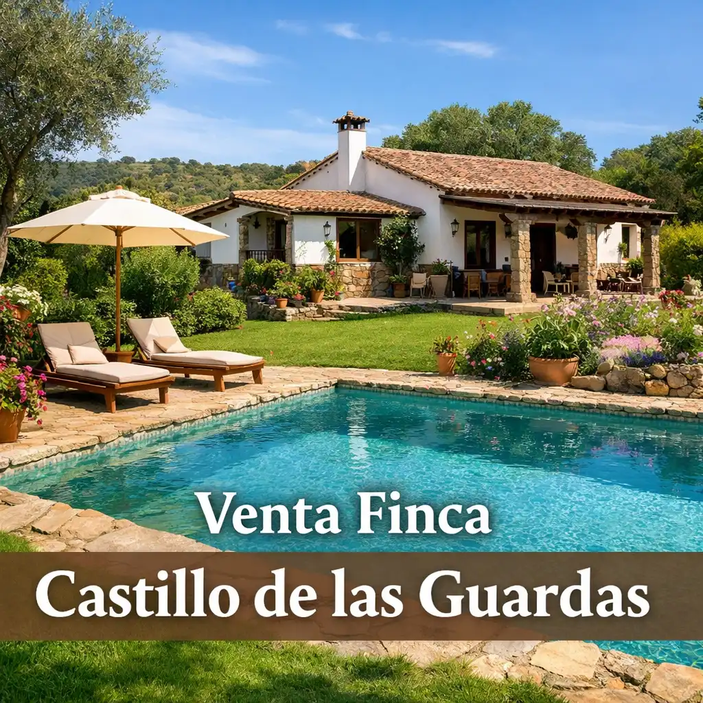Außenansicht von Country house zum Verkauf in El Castillo de las Guardas mit Klimaanlage, Heizung und Privatgarten