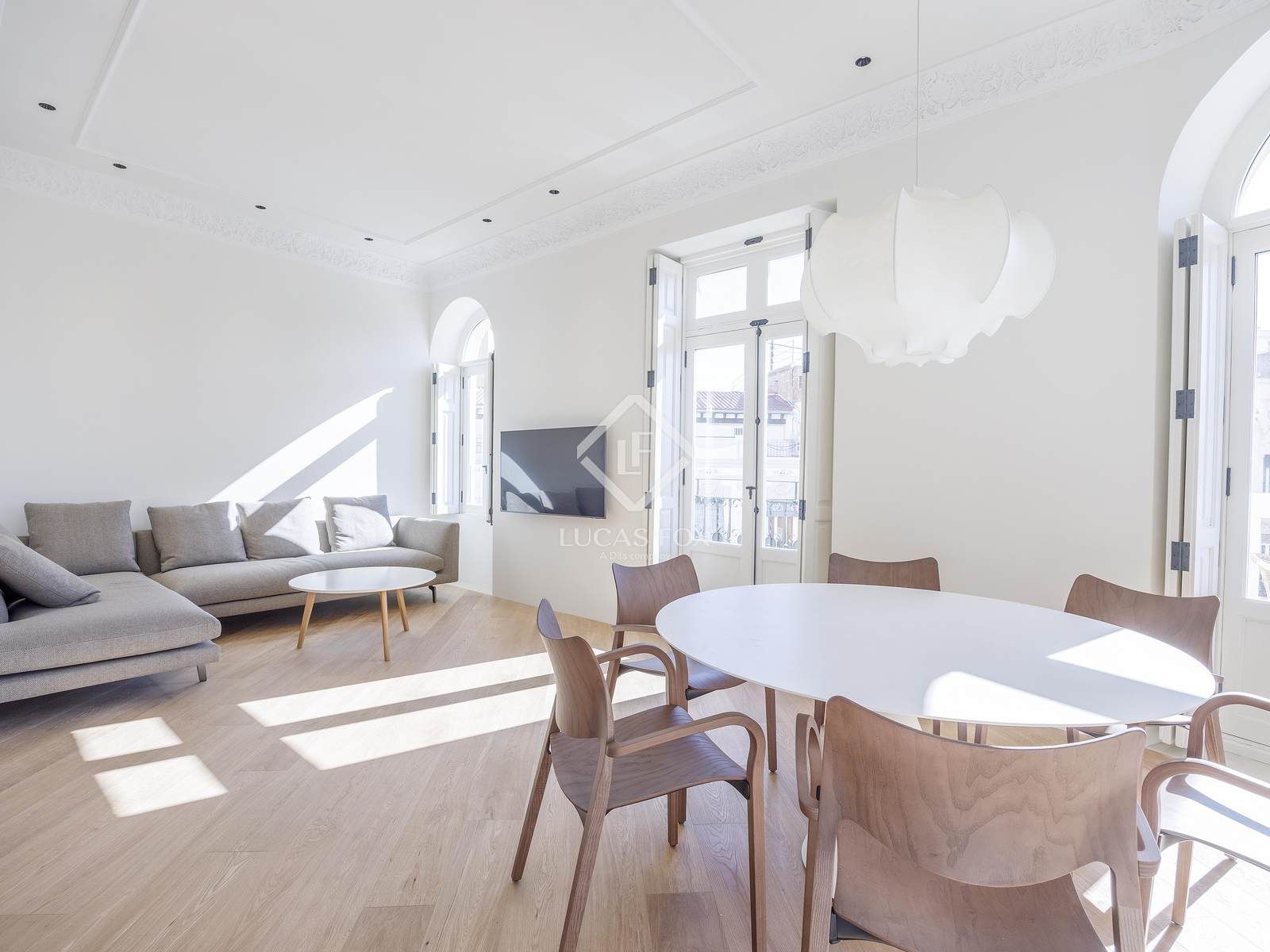 Sala d'estar de Pis de lloguer en Fontanars dels Alforins amb Aire condicionat, Calefacció i Parquet
