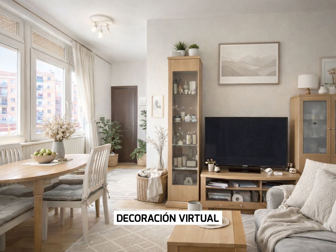 Living room of Flat for sale in Vitoria - Gasteiz  with Heating, Parquet flooring and Furnished