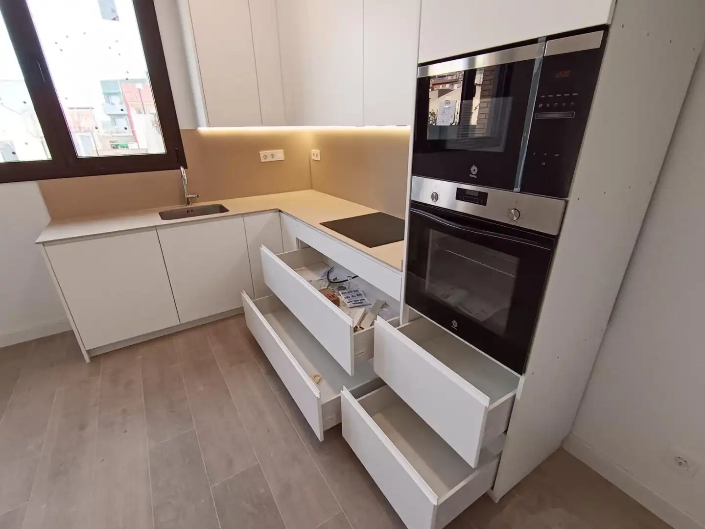Kitchen of Flat for sale in Sabadell  with Air Conditioner, Terrace and Storage room