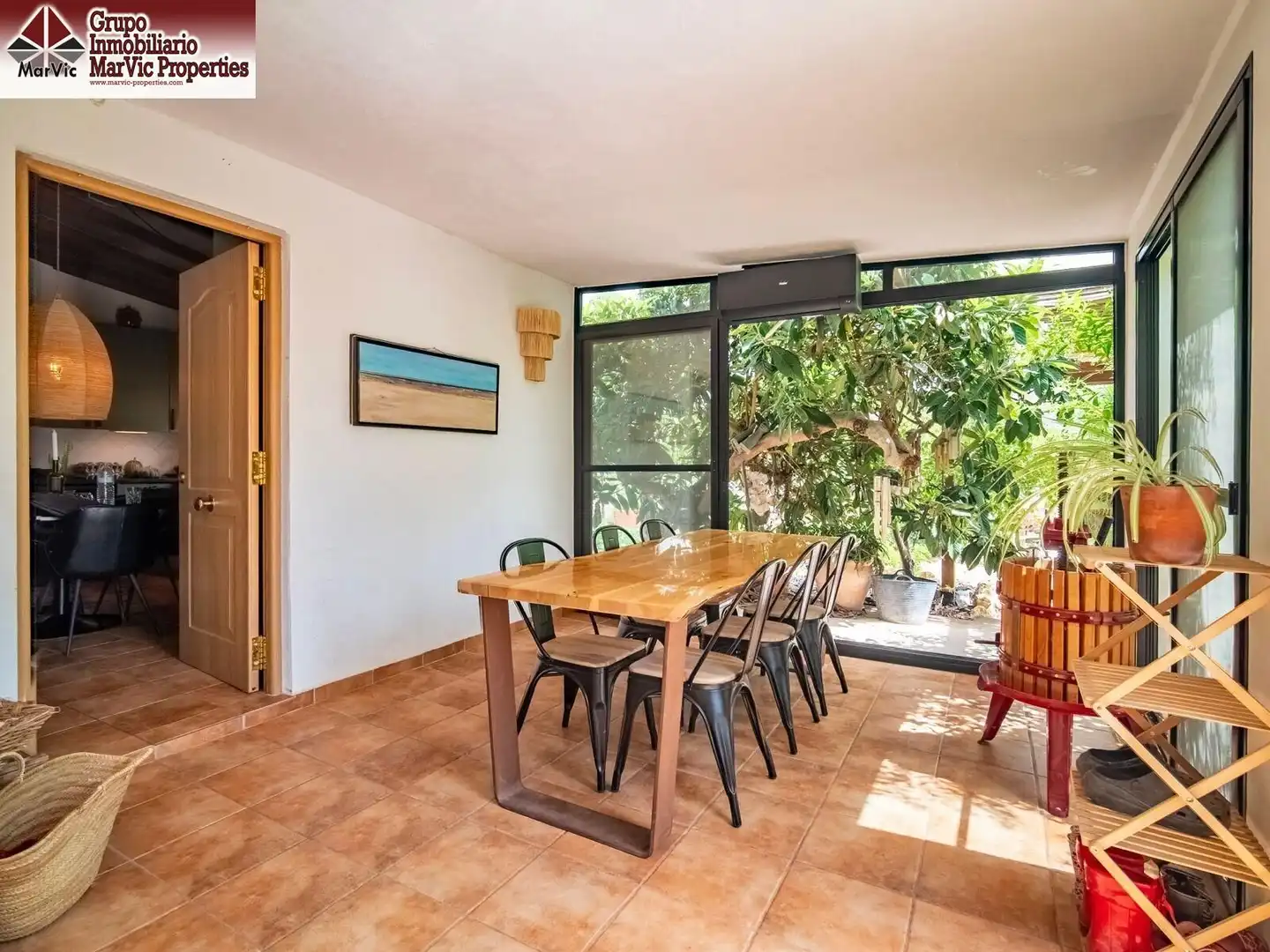 Menjador de Apartament en venda en Callosa d'en Sarrià amb Aire condicionat, Jardí privat i Moblat