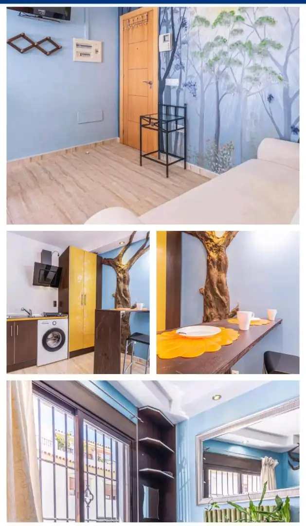 Cuina de Pis de lloguer en Alhaurín El Grande amb Aire condicionat, Moblat i Rentadora