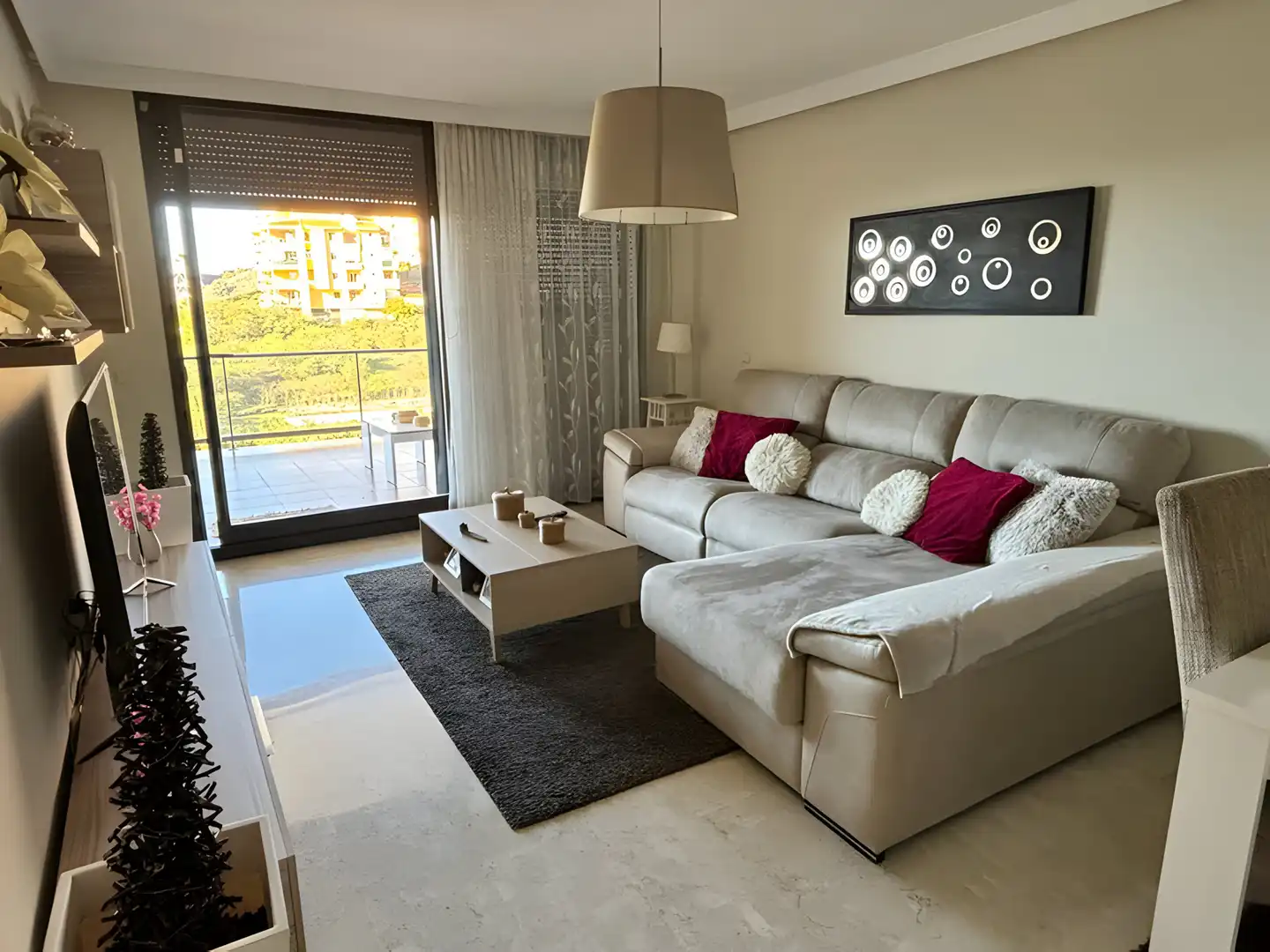 Sala de estar de Planta baja en venta en Mijas con Aire acondicionado, Terraza y Trastero