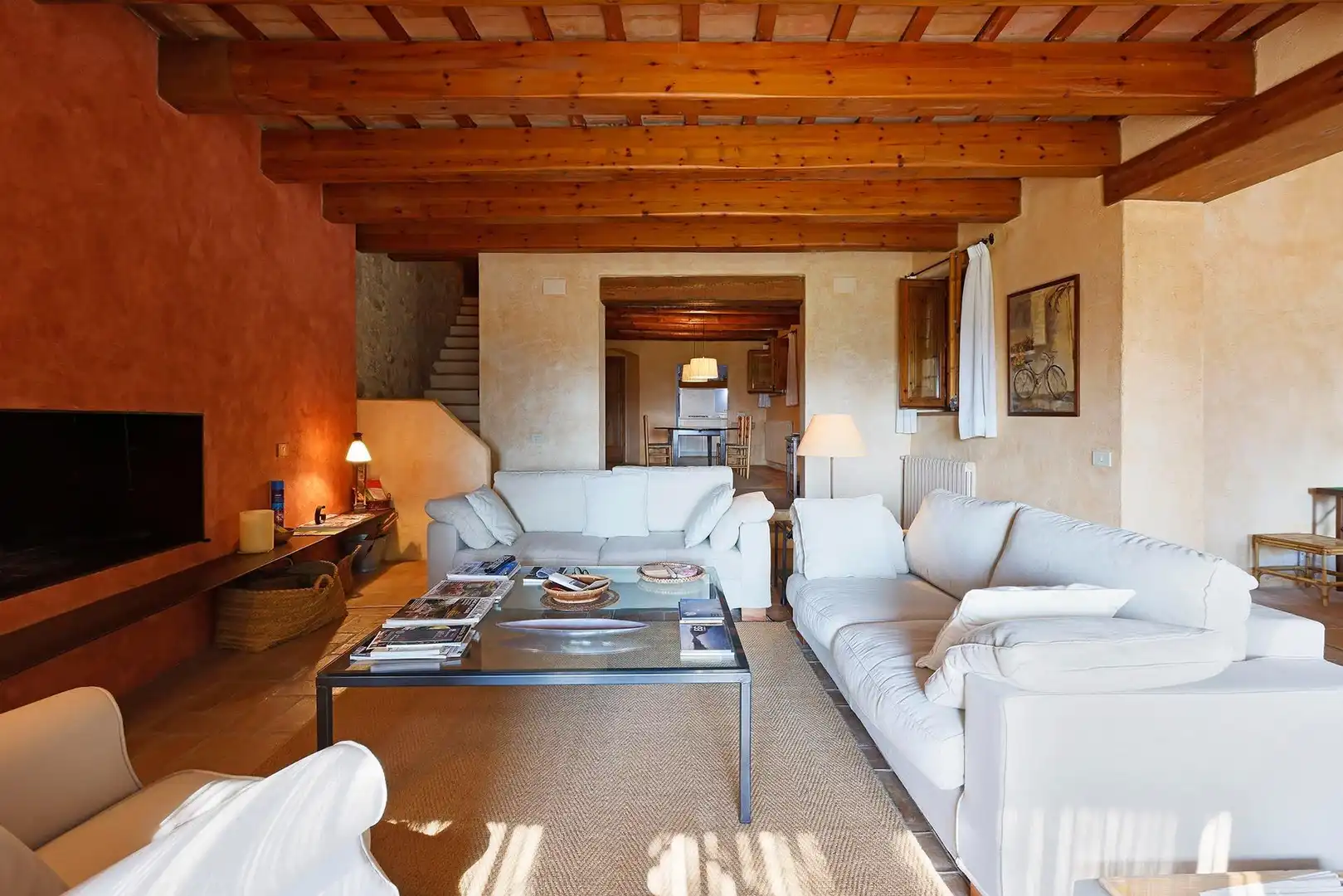 Sala d'estar de Finca rústica en venda en La Bisbal d'Empordà amb Aire condicionat, Calefacció i Terrassa