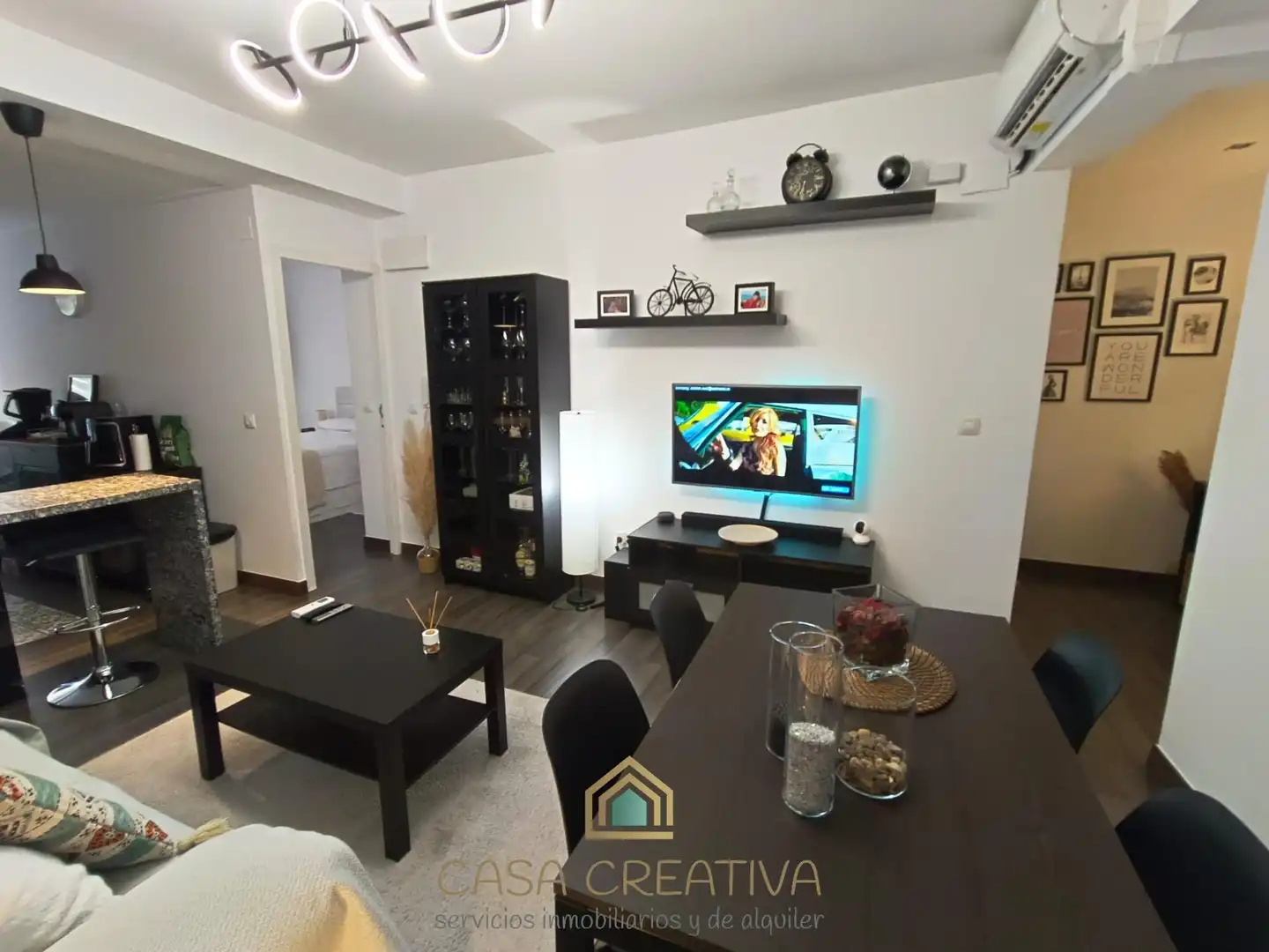 Living room of Flat for sale in Alzira  with Air Conditioner, Heating and Furnished