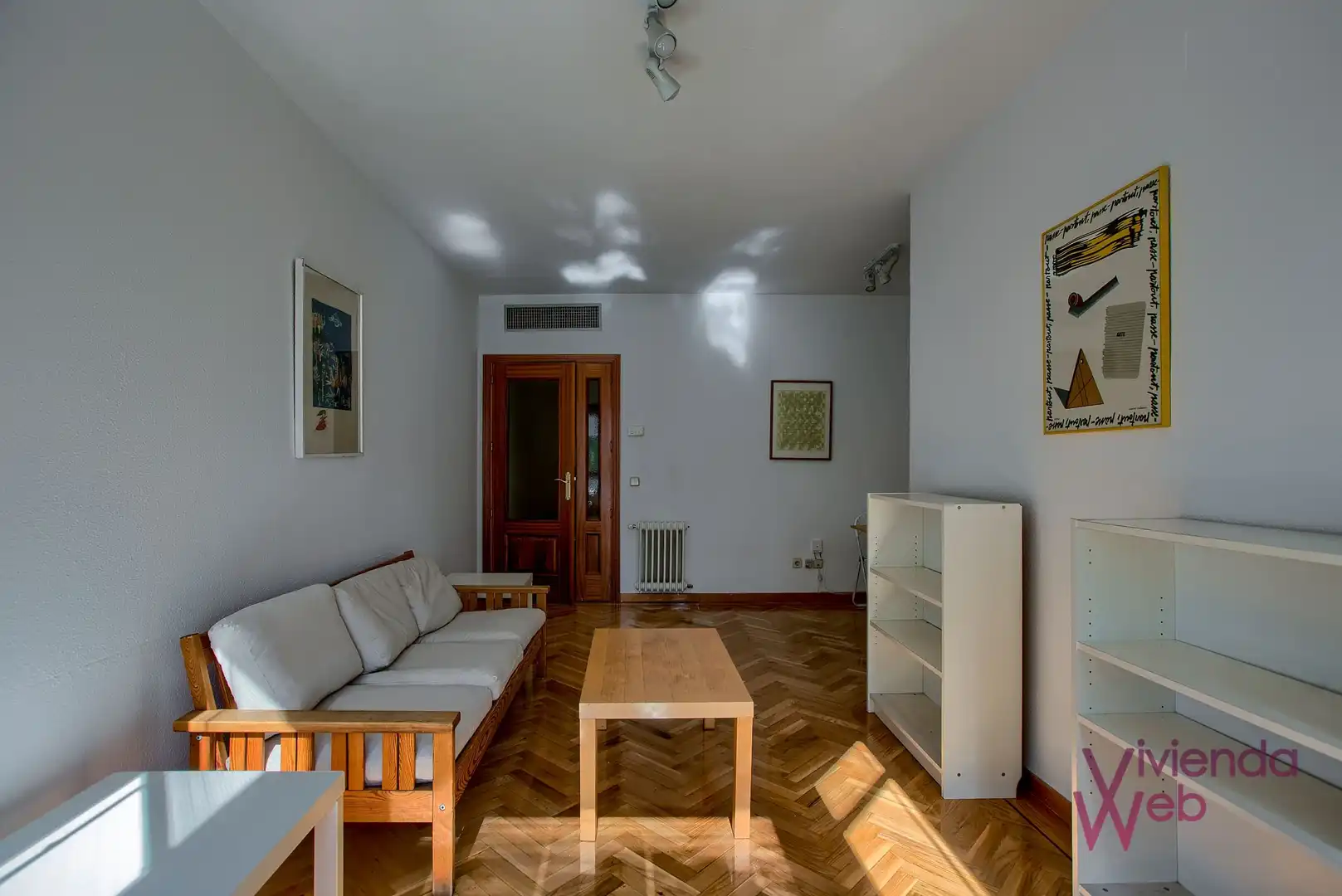Wohnzimmer von Wohnung zur Miete in Madrid mit Klimaanlage, Heizung und Privatgarten