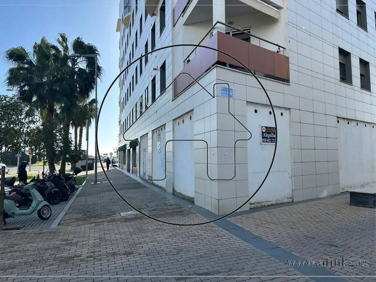 Vista exterior de Local de alquiler en Huelva