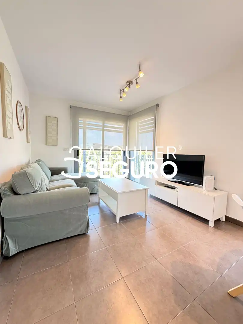 Living room of Flat for rent in Castellón de la Plana / Castelló de la Plana  with Air Conditioner, Heating and Furnished