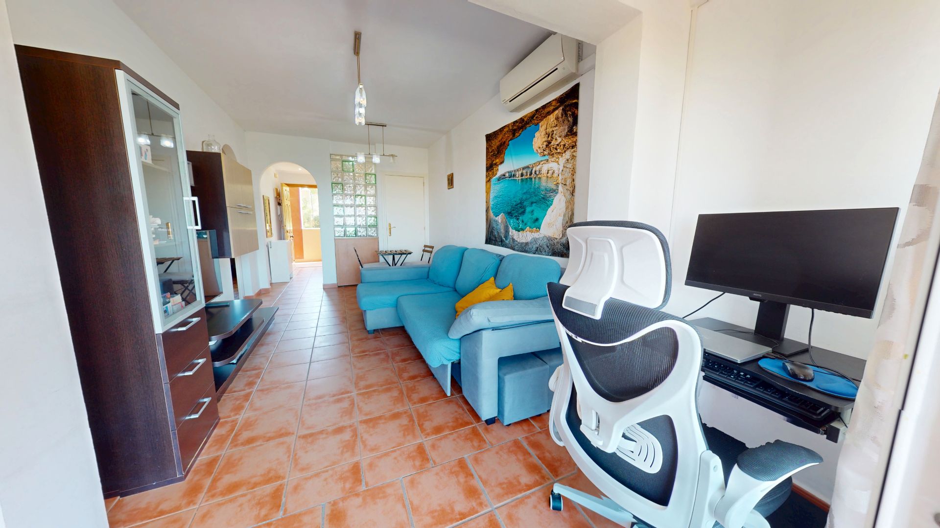 Living room of Flat for sale in Mutxamel  with Air Conditioner, Terrace and Oven