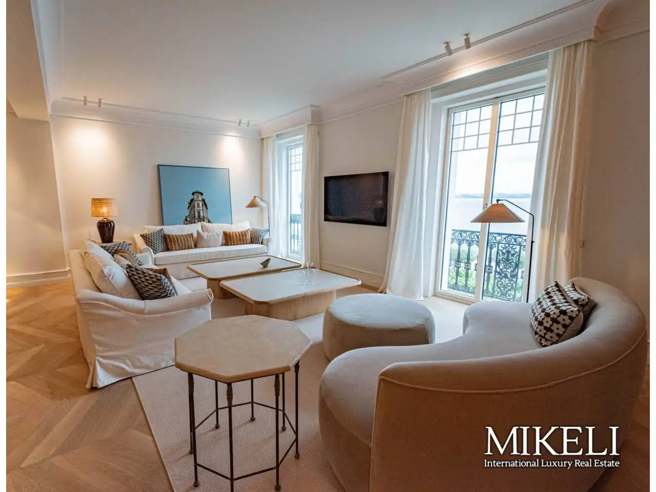 Wohnzimmer von Wohnung zur Miete in Santander mit Heizung, Möbliert und Balkon