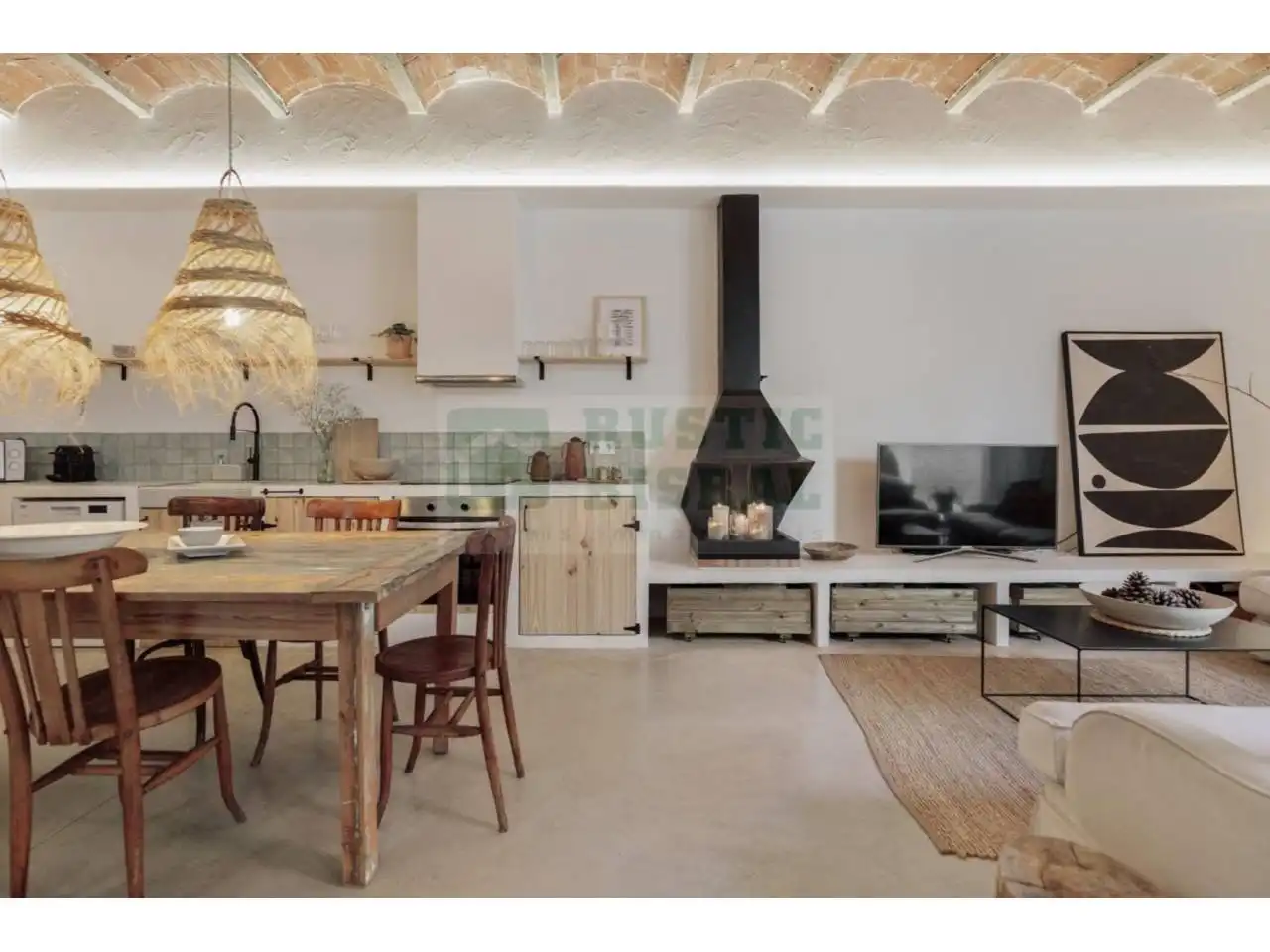 Sala d'estar de Finca rústica de lloguer en Gualta amb Calefacció, Terrassa i Moblat