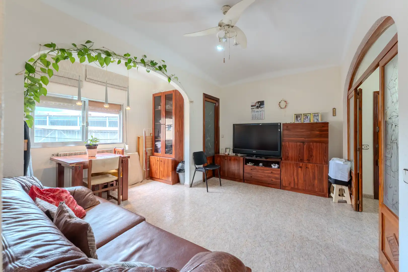 Sala de estar de Piso en venta en Girona con Amueblado