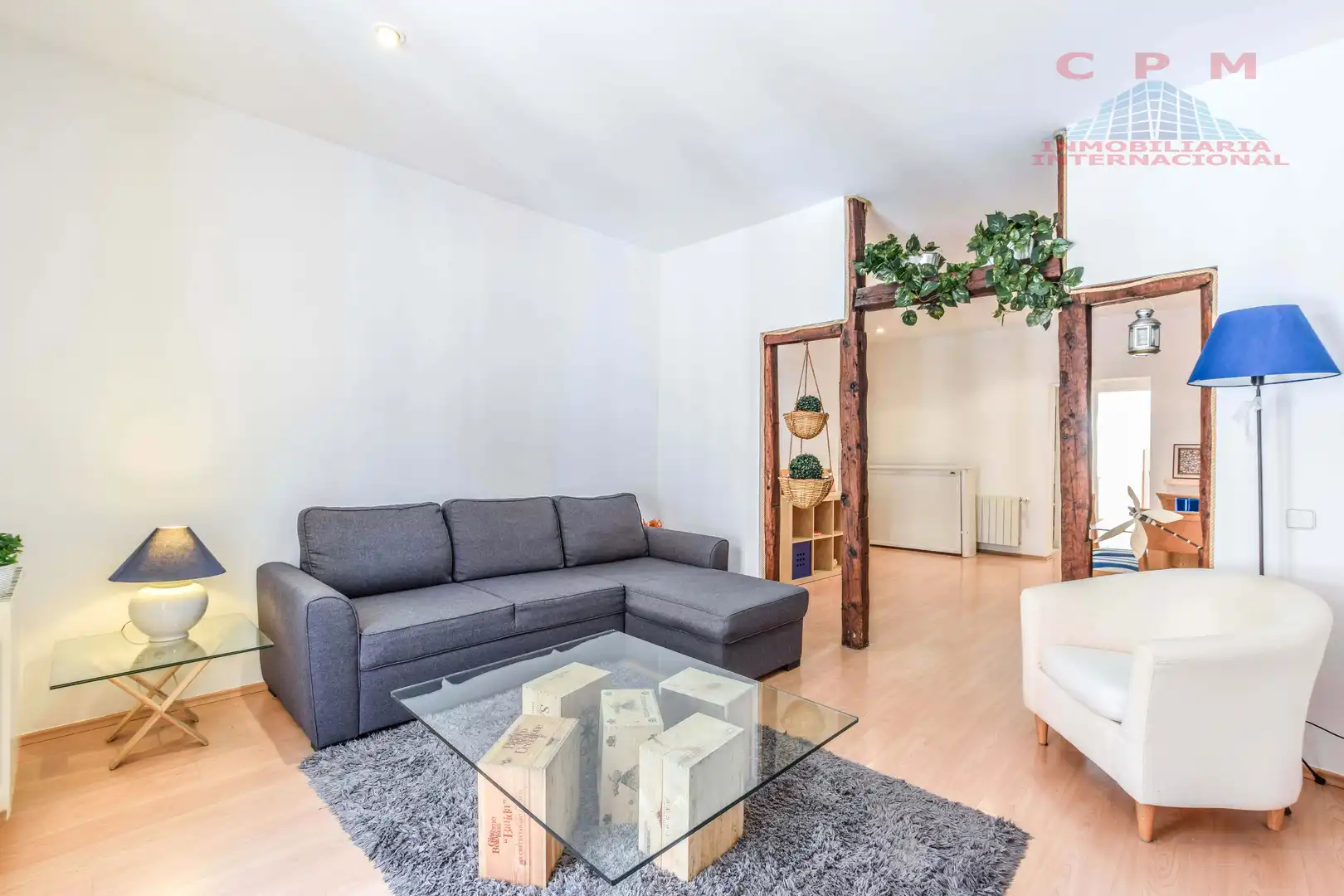 Sala de estar de Piso de alquiler en Madrid con Calefacción, Parquet y Amueblado