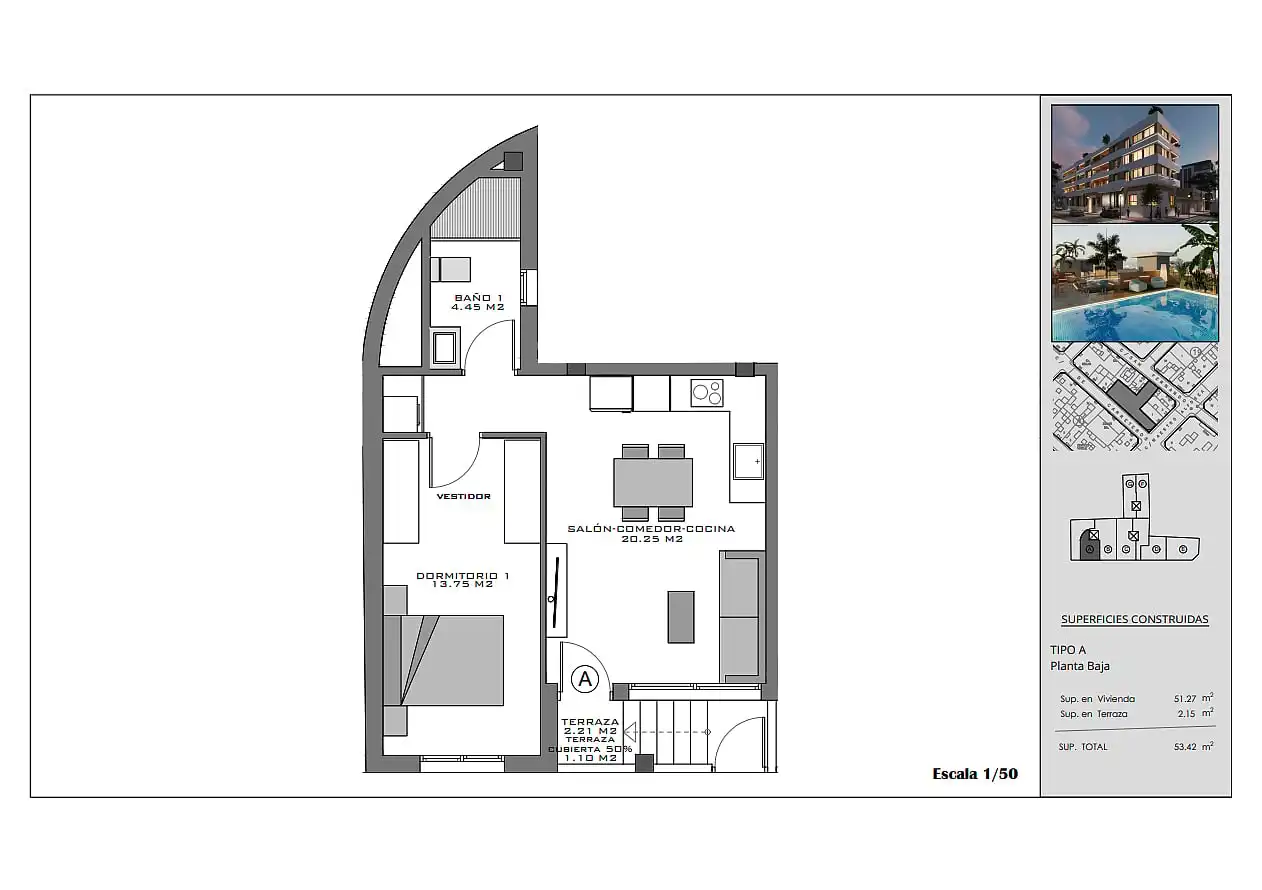 Apartament amb terrassa en venda a Santa Pola ciudad, imagen 14