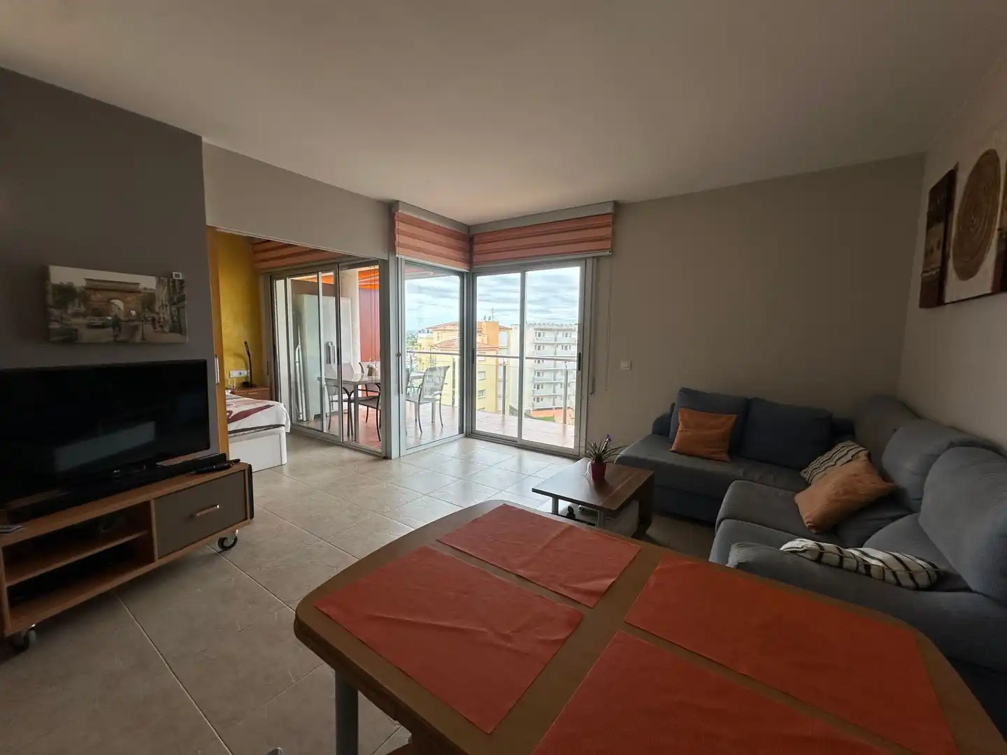 Sala de estar de Apartamento en venta en Roses con Aire acondicionado, Calefacción y Terraza