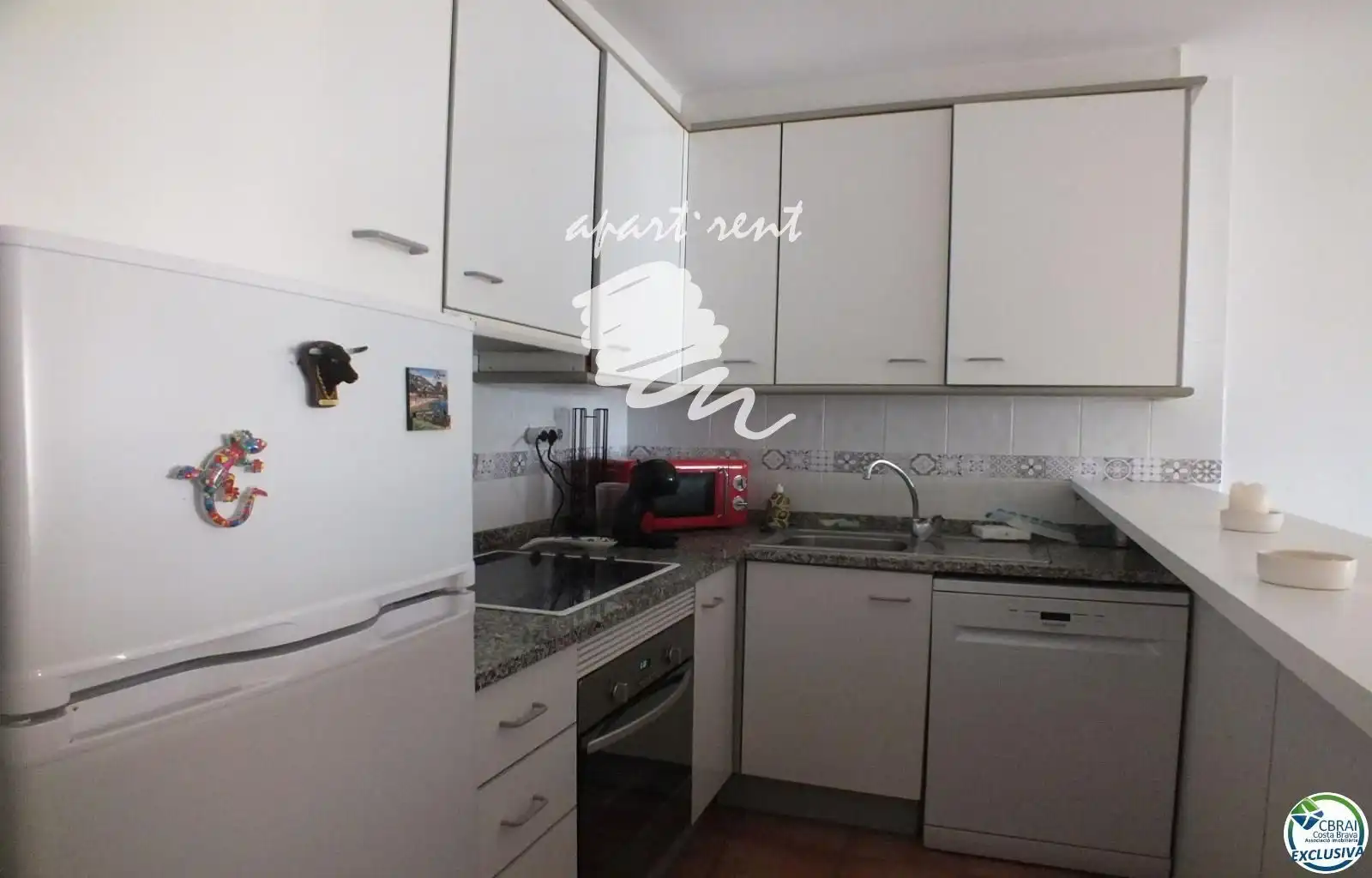 Kitchen of Flat for sale in Roses  with Air Conditioner, Heating and Terrace