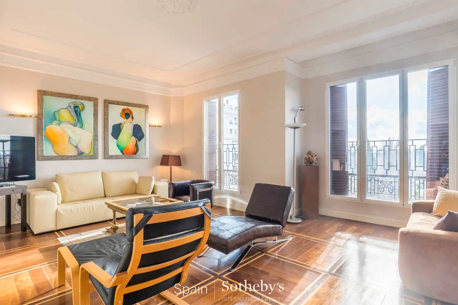 Sala d'estar de Apartament de lloguer en Madrid amb Aire condicionat i Calefacció