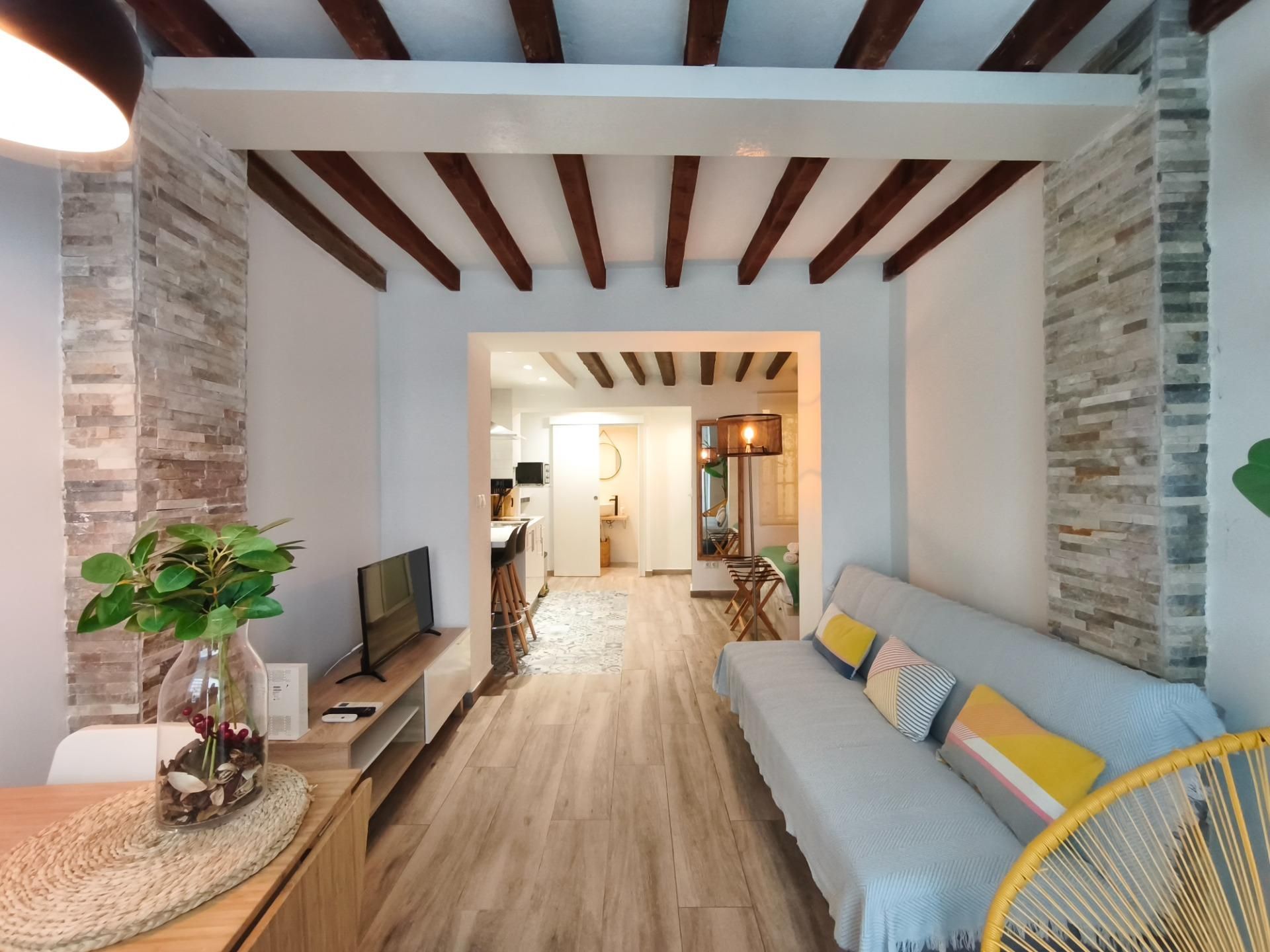 Sala d'estar de Planta baixa en venda en Alicante / Alacant amb Aire condicionat, Moblat i Balcó