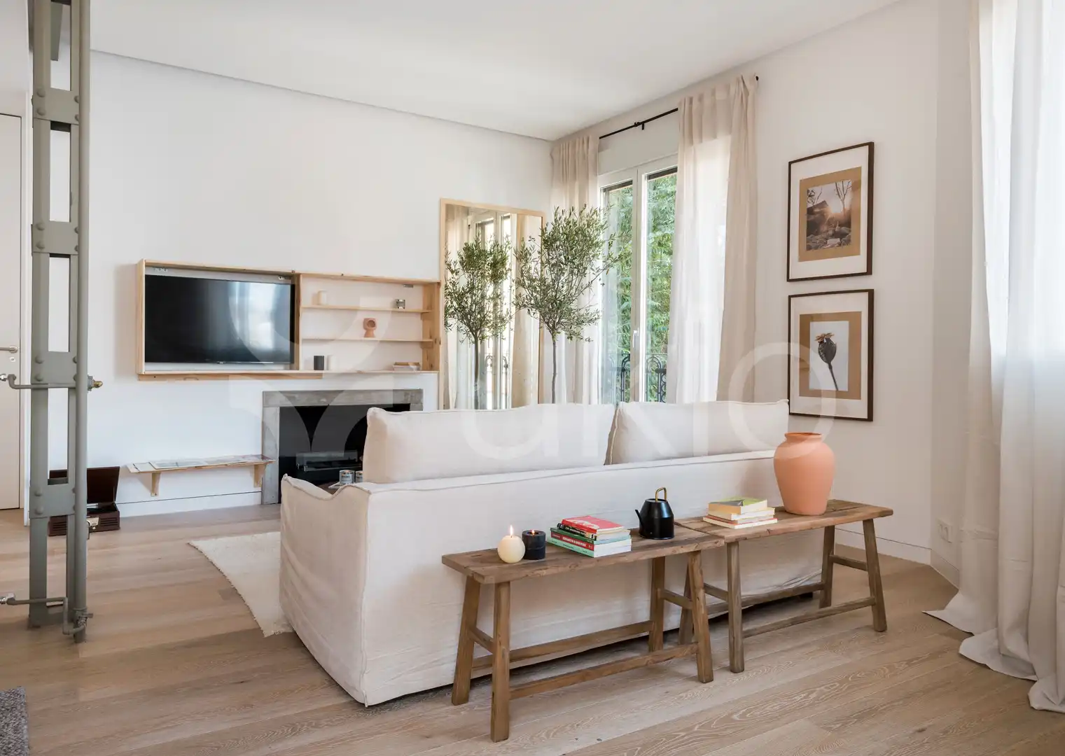 Sala d'estar de Pis de lloguer en Madrid amb Aire condicionat, Moblat i Forn