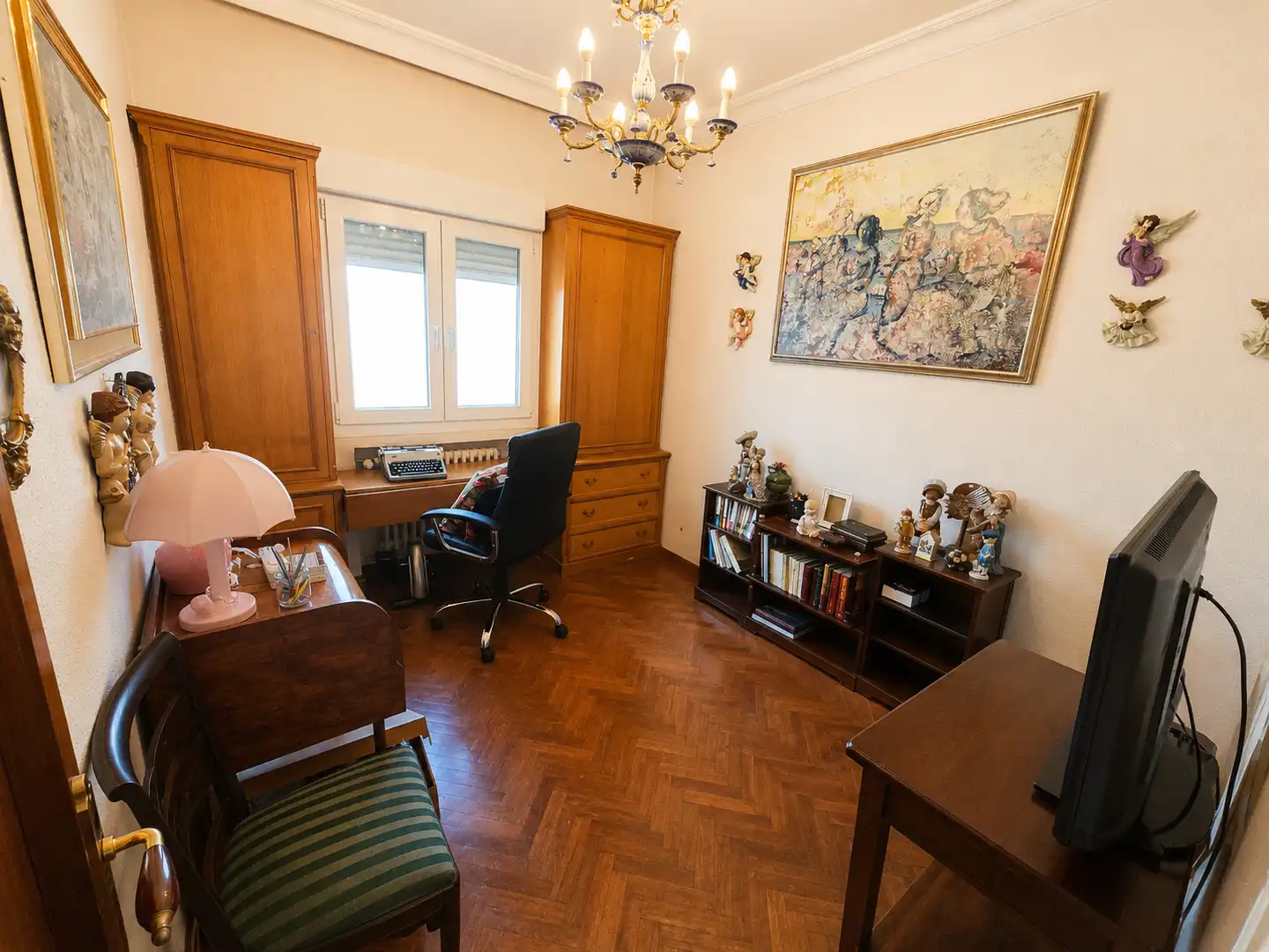 Sala de estar de Ático en venta en Madrid con Calefacción, Parquet y Terraza