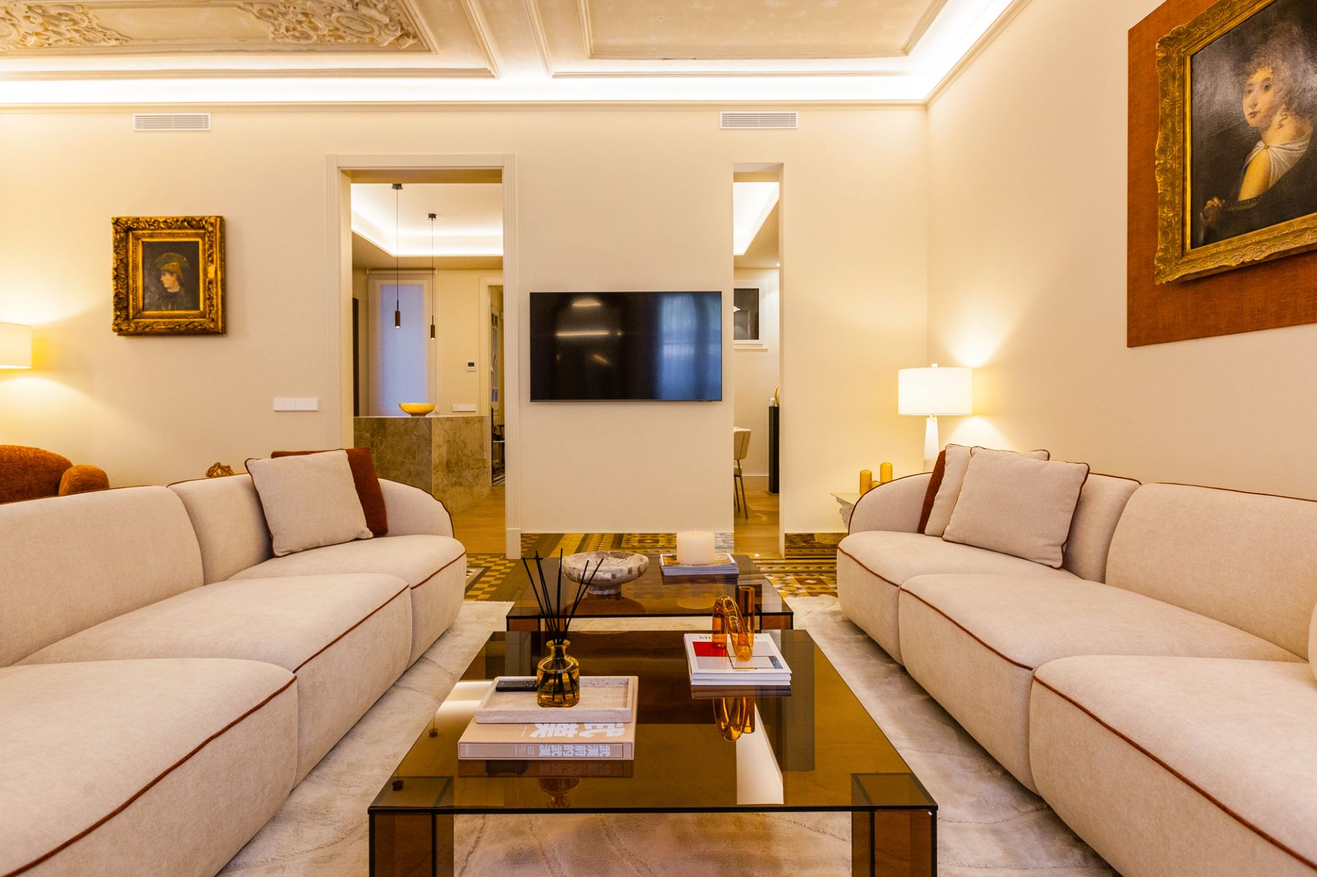 Living room of Flat to rent in  Barcelona Capital  with Air Conditioner, Heating and Terrace
