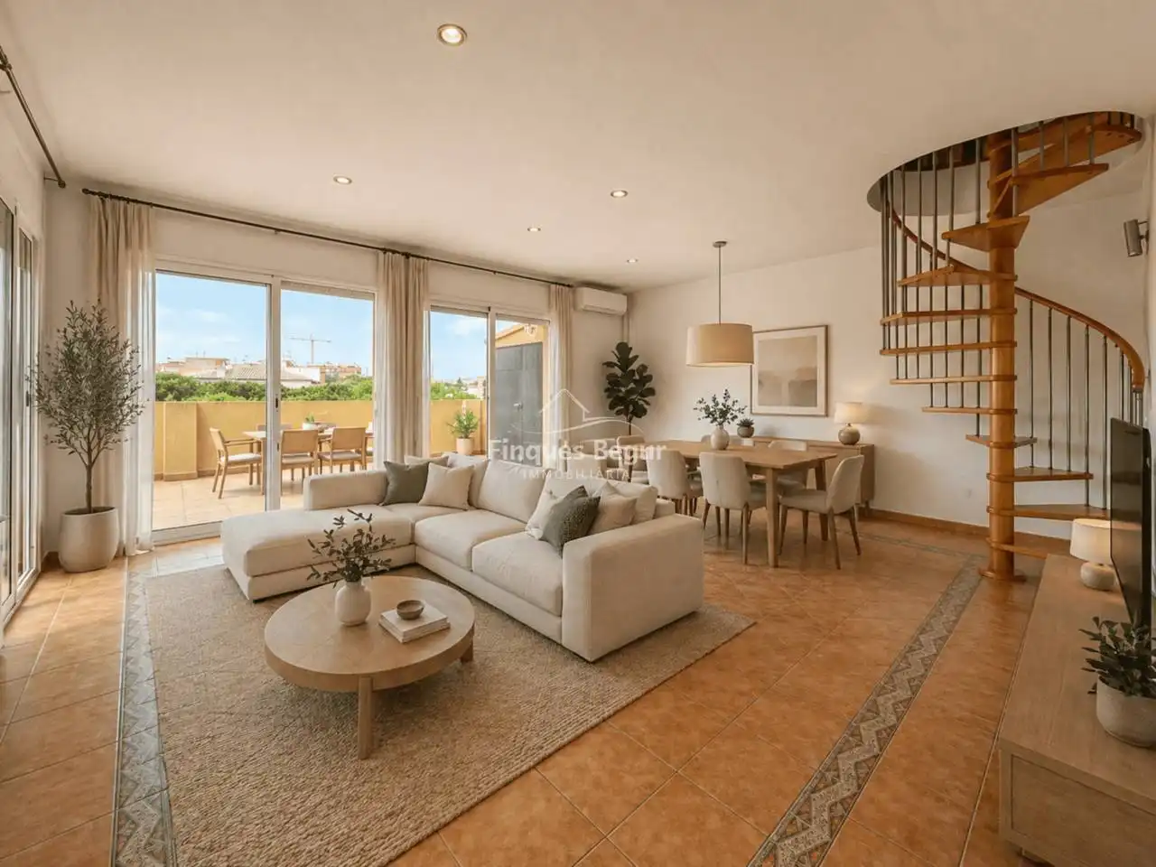 Wohnzimmer von Maisonette zum Verkauf in Palafrugell mit Klimaanlage, Heizung und Terrasse