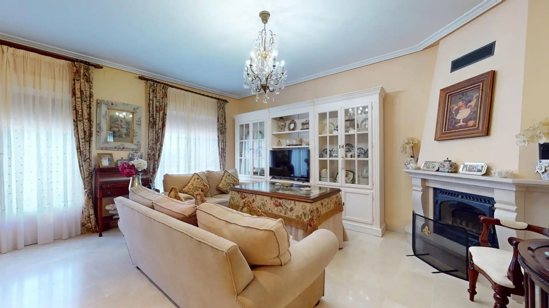 Living room of Houses for sale in Córdoba  with Air Conditioner, Private garden and Terrace