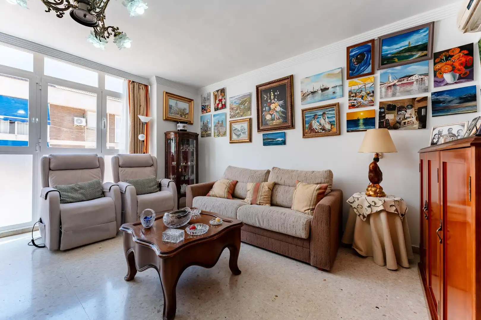Living room of Flat for sale in Málaga  with Air Conditioner and Heating