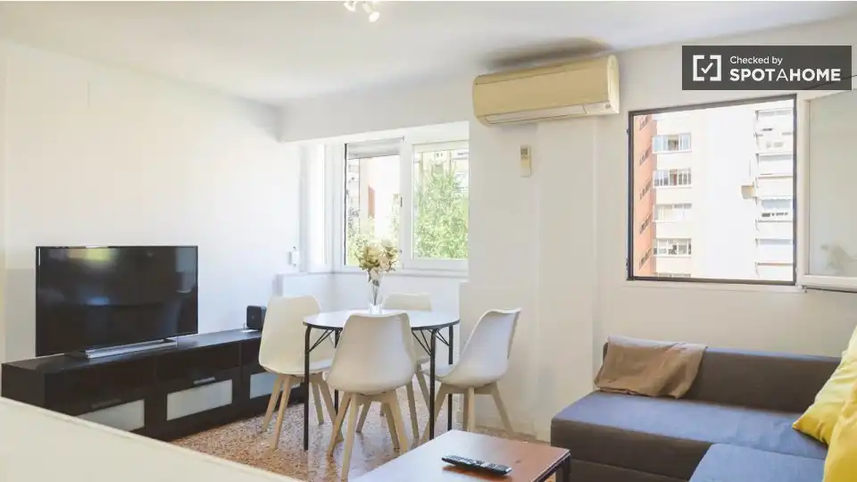 Wohnzimmer von Wohnung zur Miete in Madrid mit Klimaanlage, Heizung und Möbliert