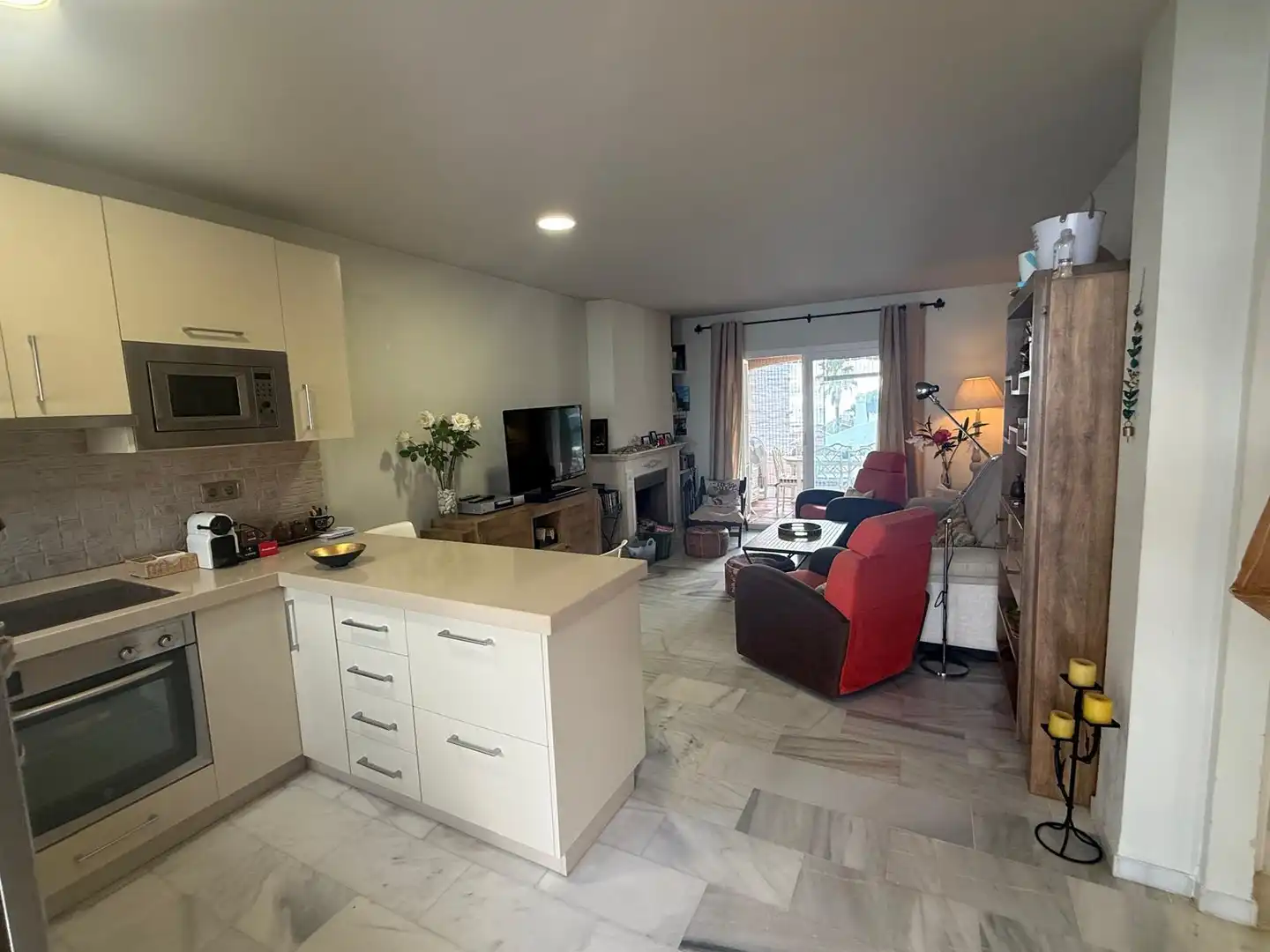 Wohnzimmer von Wohnung zum Verkauf in Mijas mit Terrasse, Abstellraum und Möbliert