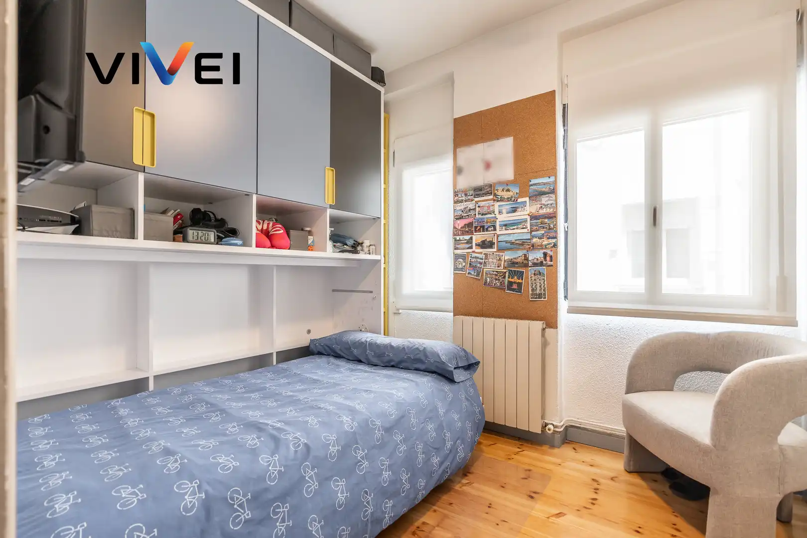 Schlafzimmer von Dachboden zum Verkauf in Madrid mit Klimaanlage, Heizung und Terrasse