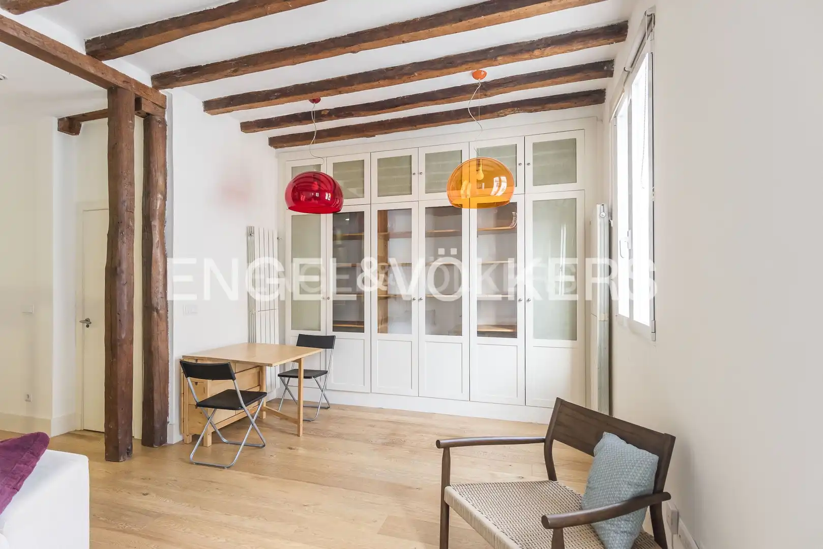 Living room of Attic for rent in Madrid  with Air Conditioner, Heating and Parquet flooring