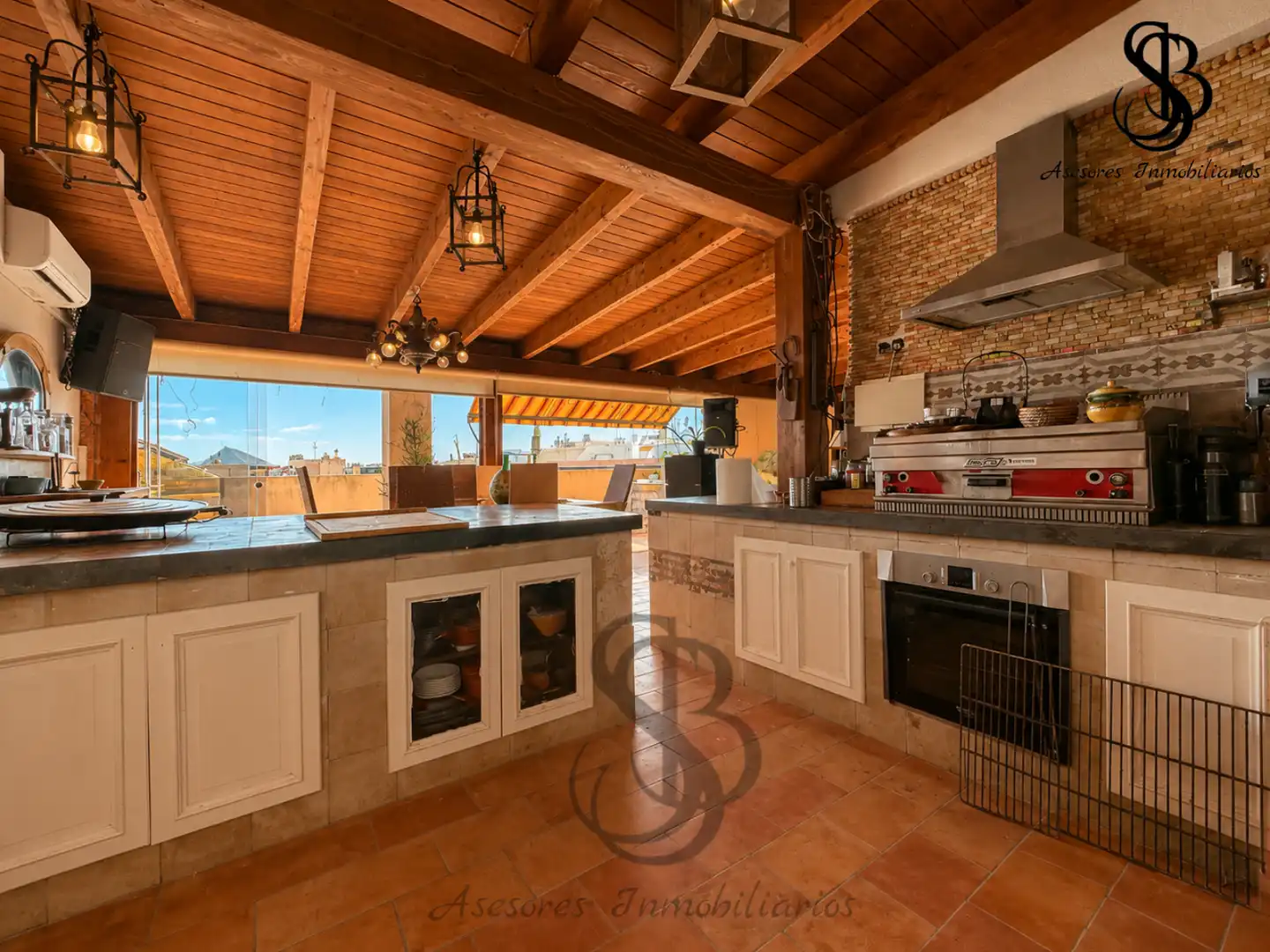 Cocina de Ático en venta en San Vicente del Raspeig / Sant Vicent del Raspeig con Aire acondicionado, Calefacción y Parquet