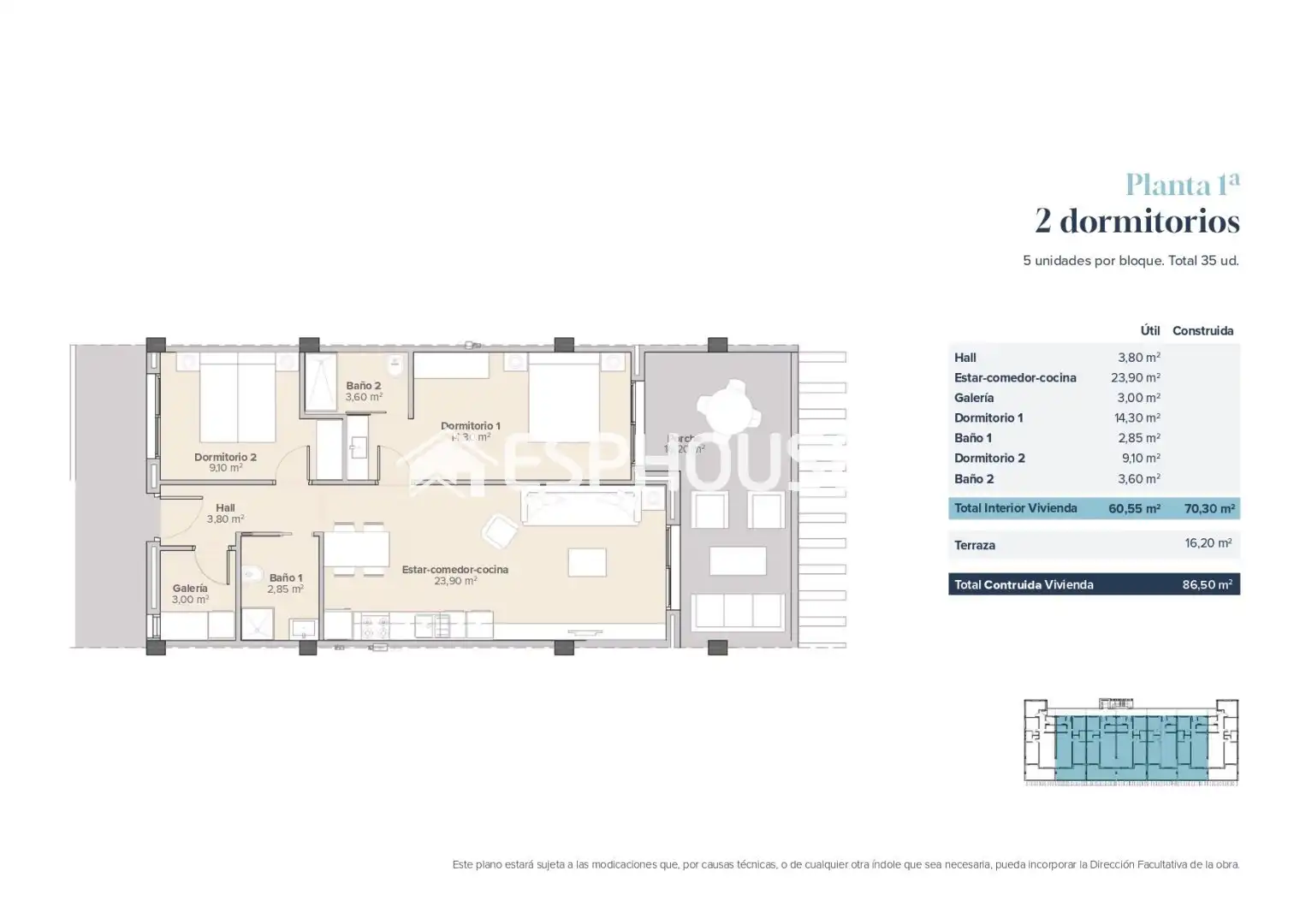 Apartment mit Balkon zum Verkauf in Las Salinas, imagen 15