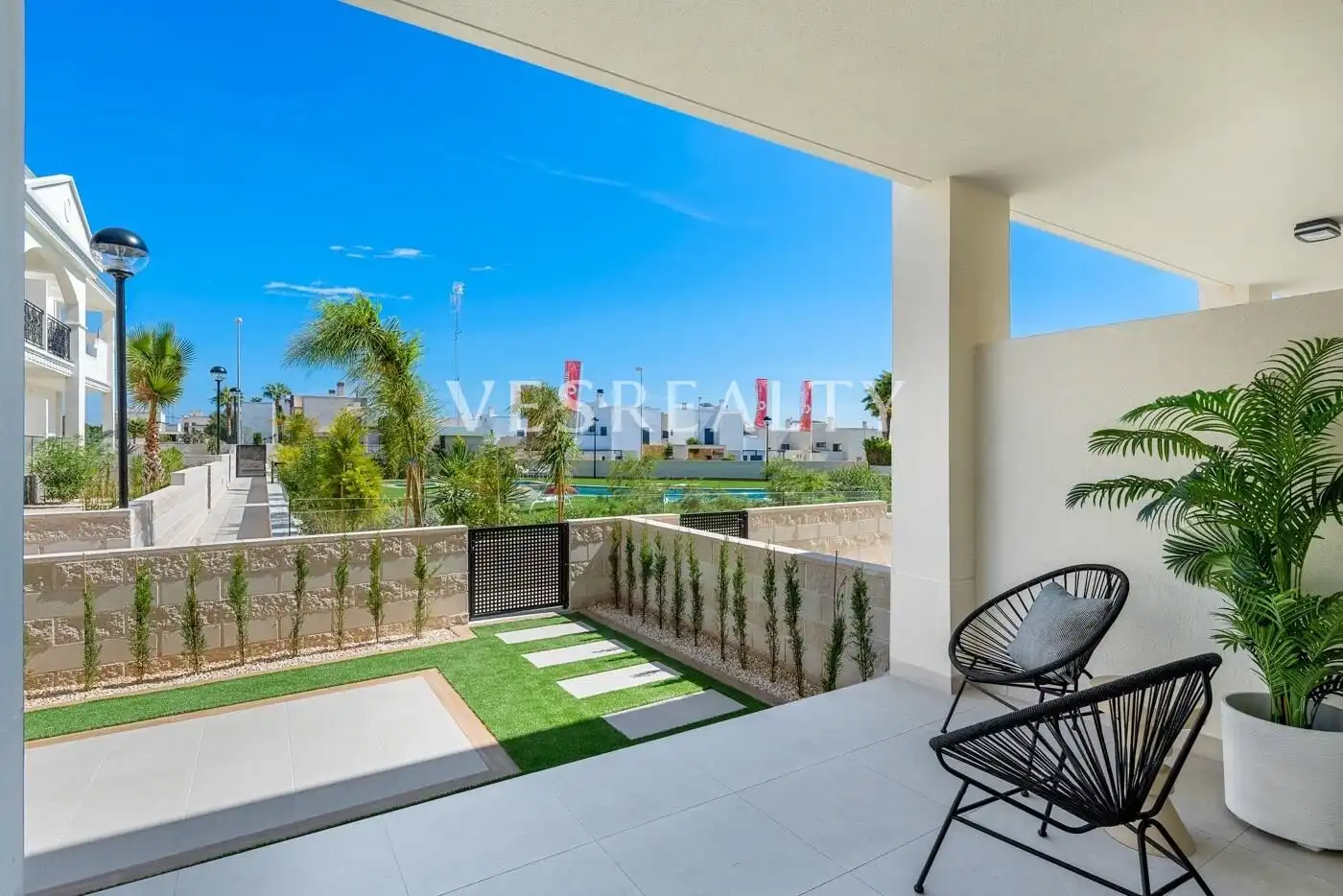 Terraza de Apartamento en venta en Rojales con Jardín privado y Piscina comunitaria