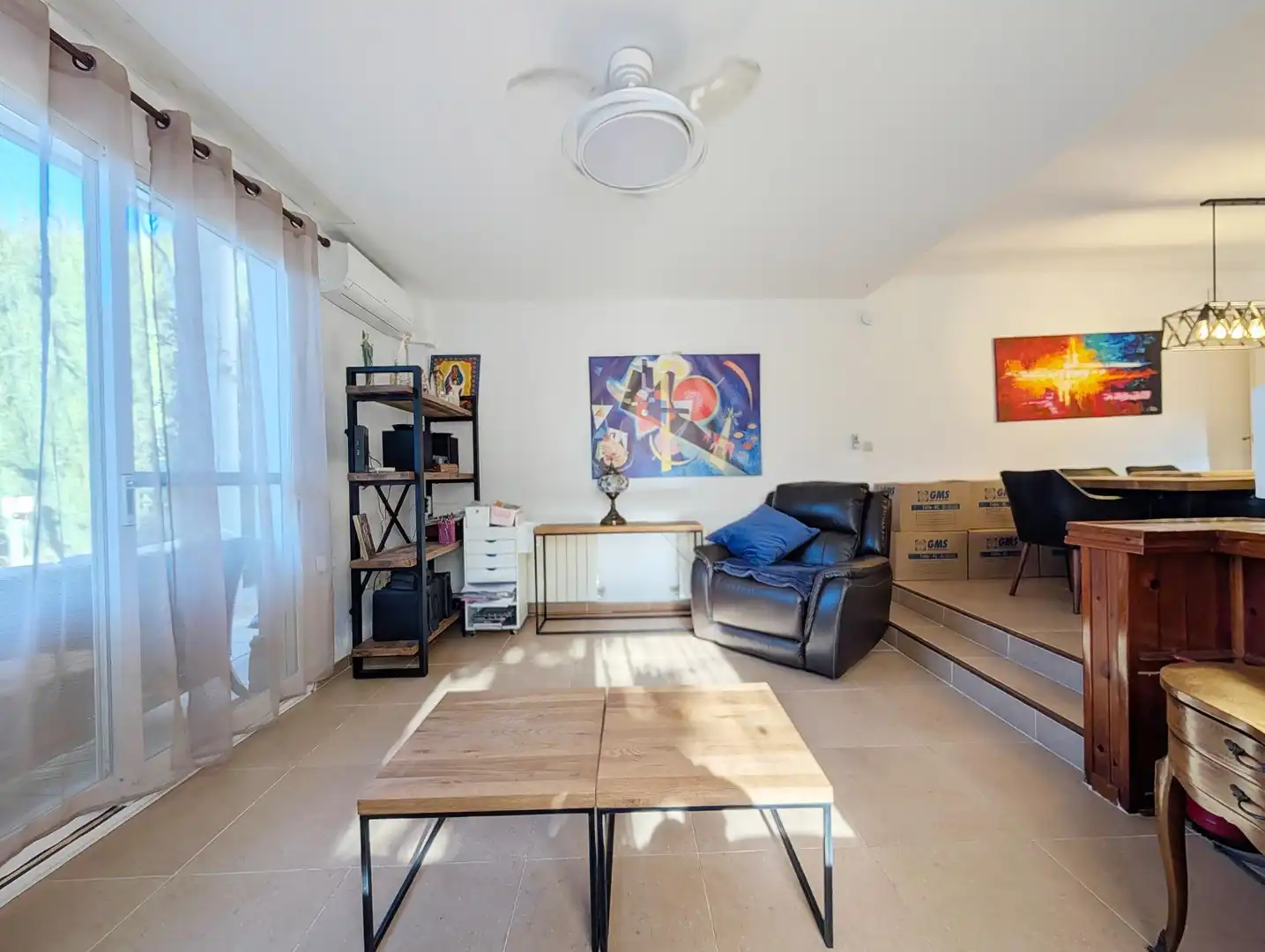 Sala d'estar de Casa o xalet en venda en Puçol amb Aire condicionat, Calefacció i Jardí privat