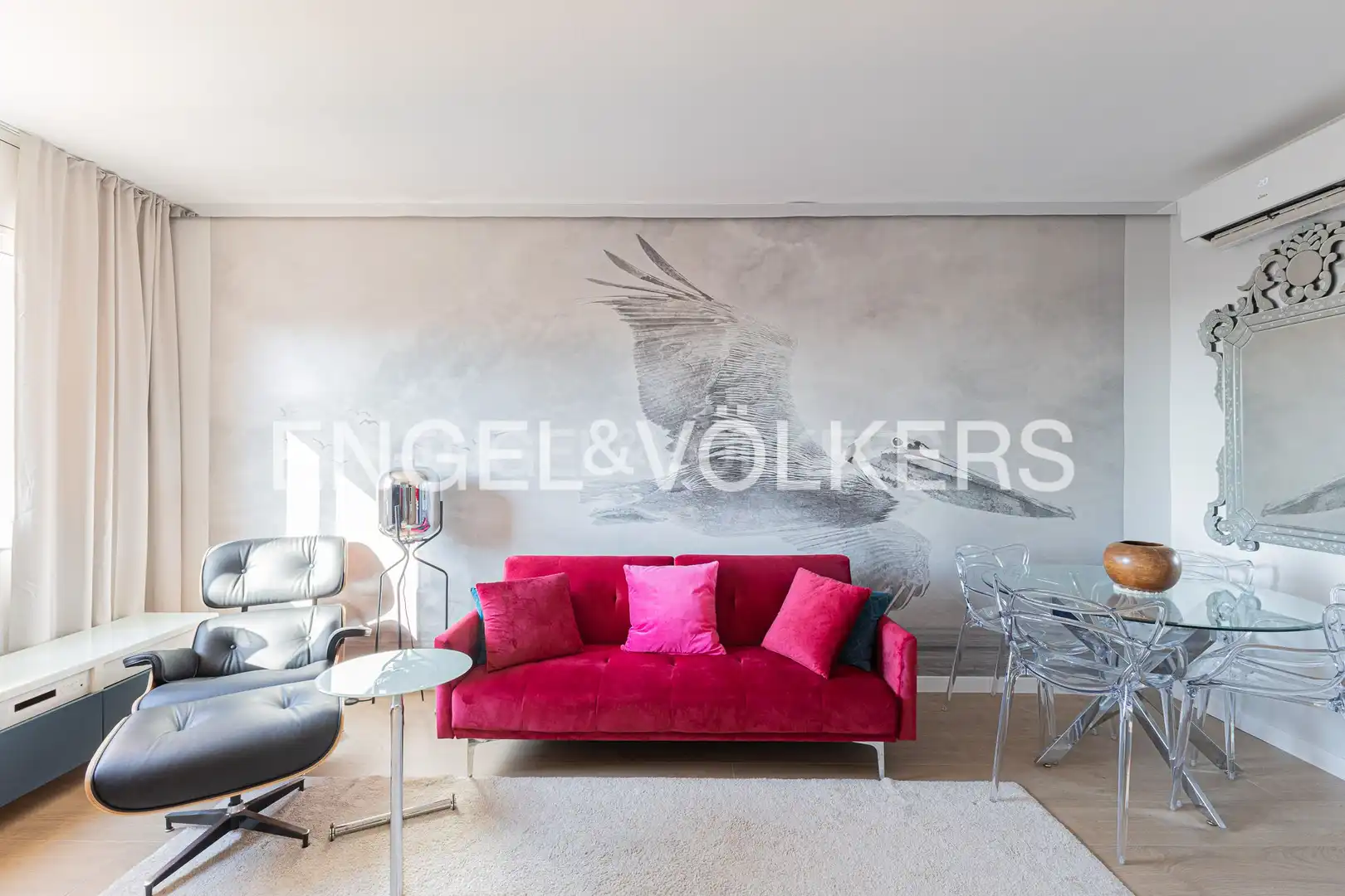 Sala de estar de Ático de alquiler en Barcelona con Aire acondicionado, Calefacción y Parquet