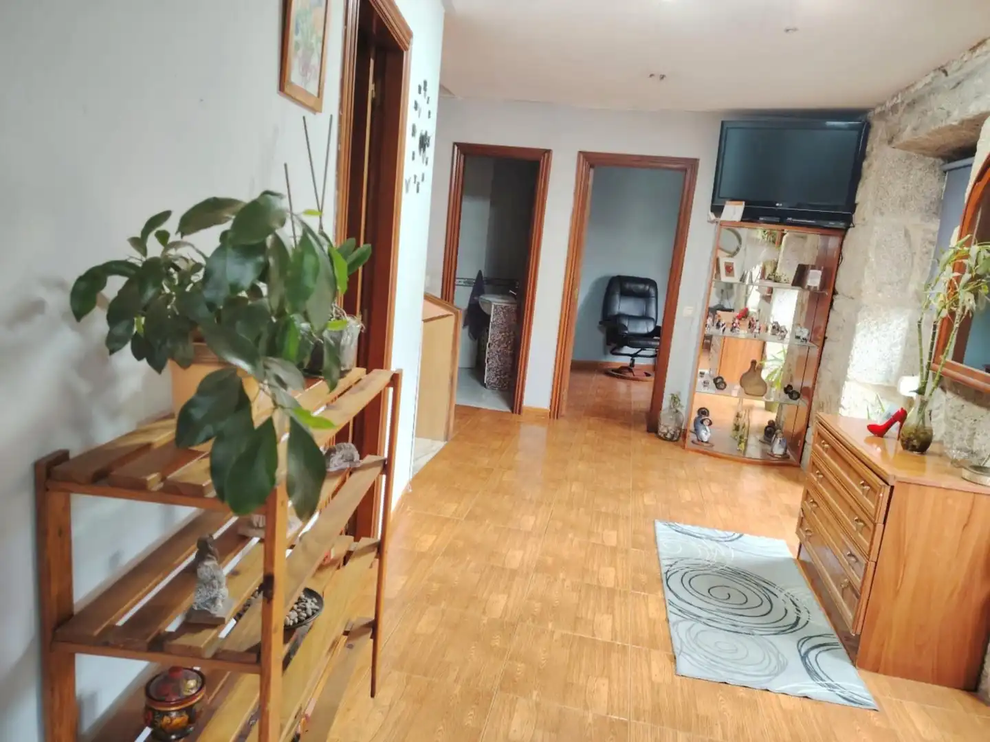Sala de estar de Casa adosada en venta en Baiona con Calefacción