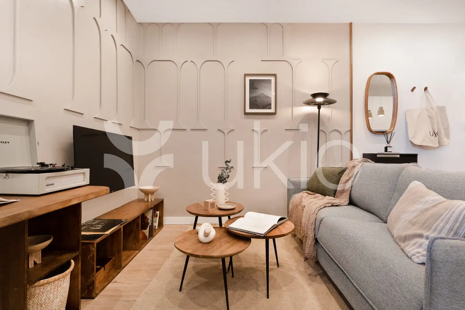 Sala de estar de Apartamento de alquiler en Madrid con Aire acondicionado, Calefacción y Amueblado