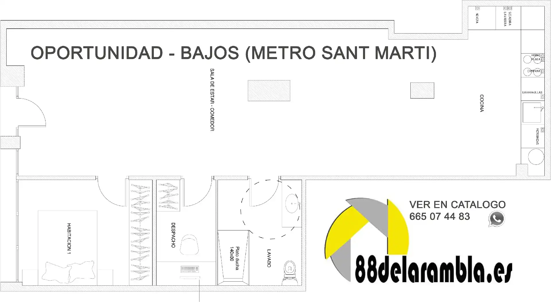 Piso en venta en La Verneda i la Pau