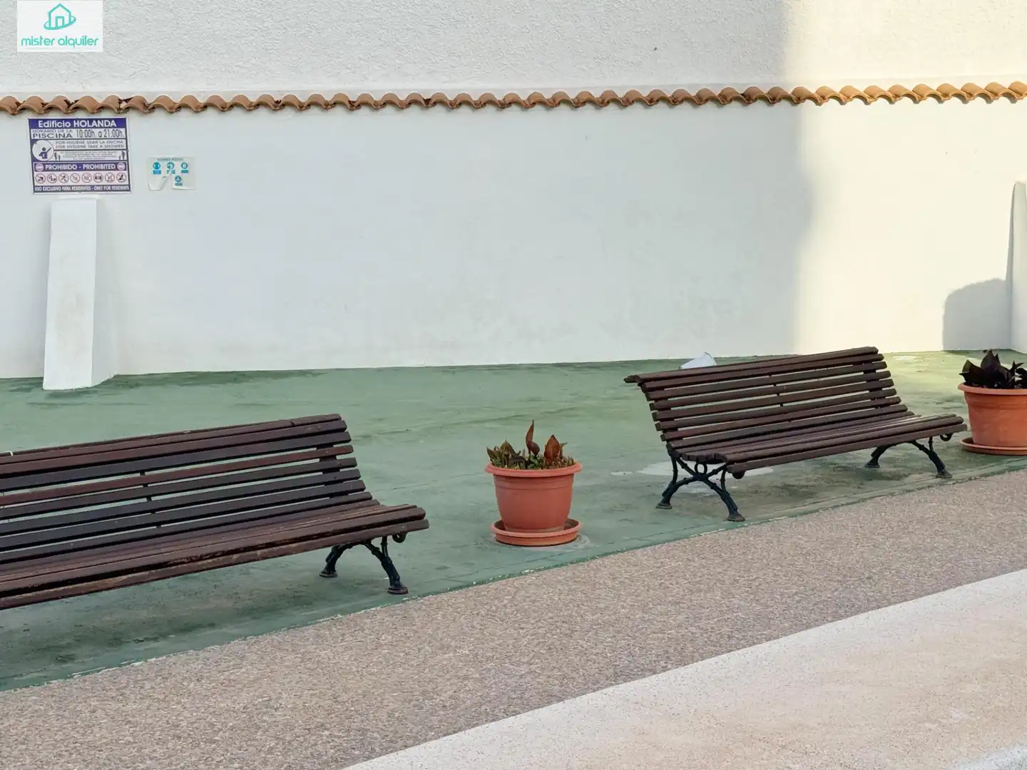 Terrace of Apartments for rent in Benidorm  with Air Conditioner, Heating and Private garden