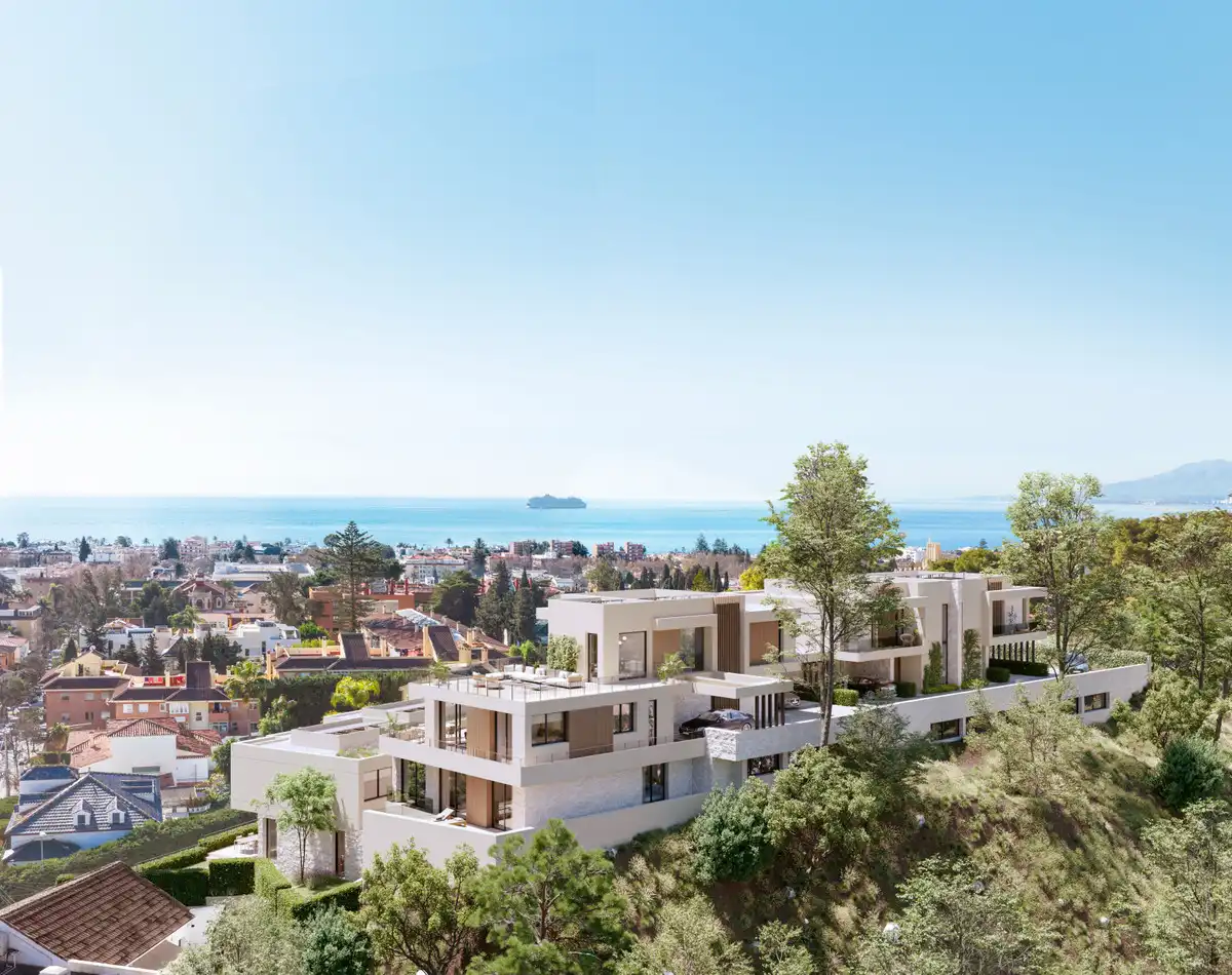 Vista exterior de Casa adosada en venda en Málaga amb Aire condicionat, Jardí privat i Terrassa